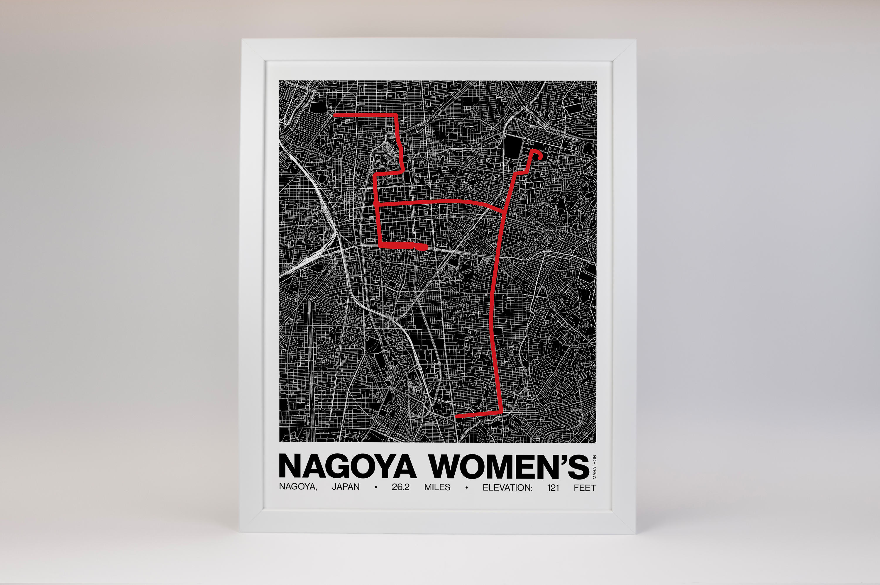 Nagoya Women’s Marathon Poster - Grid Style