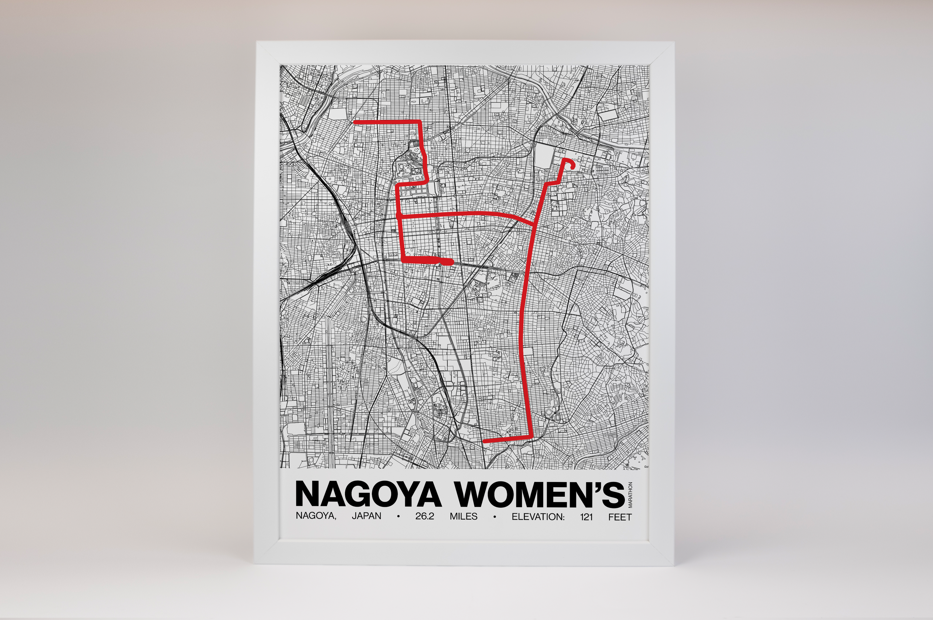 Nagoya Women’s Marathon Poster - Grid Style