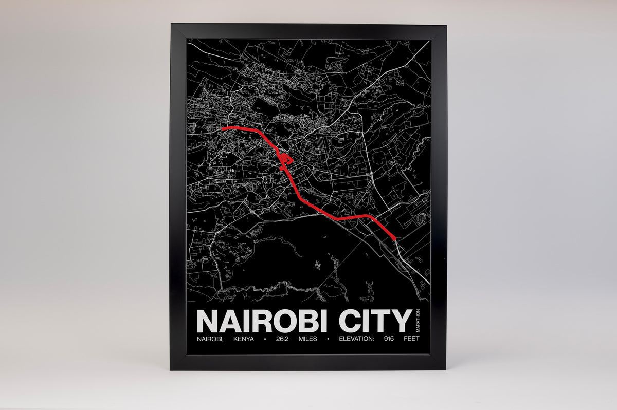 Nairobi City Marathon Poster - Grid Style