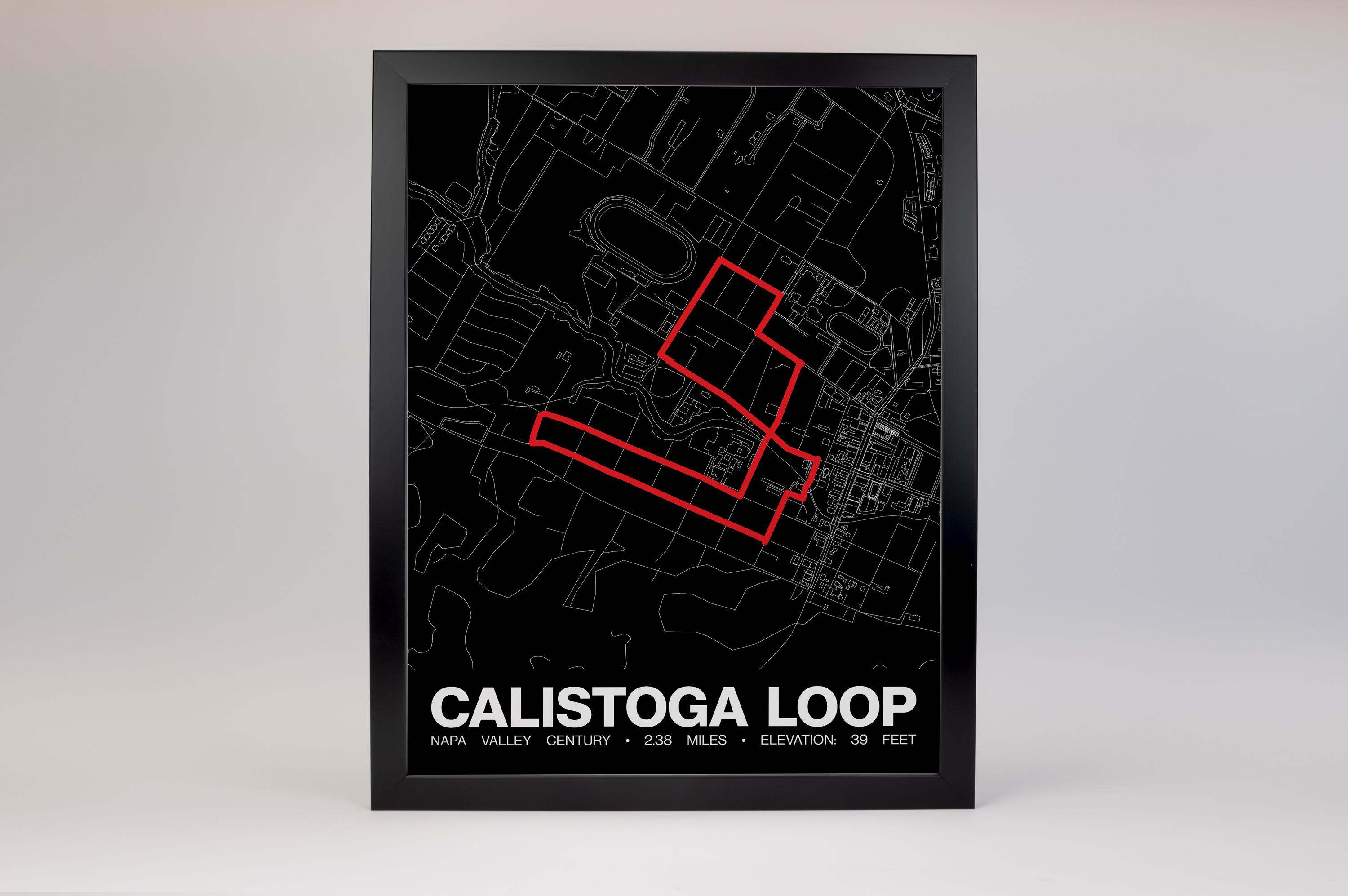 Napa Valley Century Calistoga Loop Poster -  Grid Style