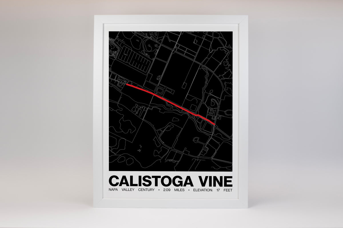 Napa Valley Century Calistoga Vine Trail Segment Poster -  Grid Style