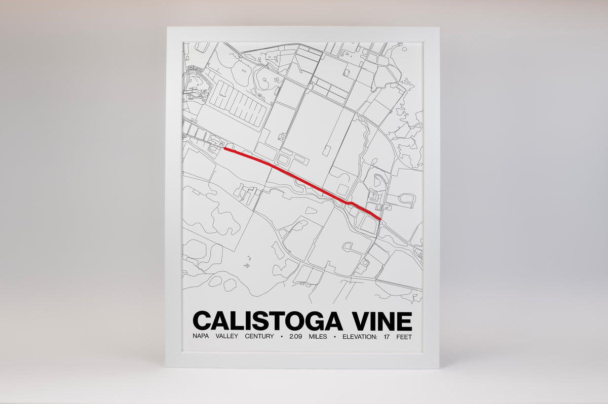 Napa Valley Century Calistoga Vine Trail Segment Poster -  Grid Style