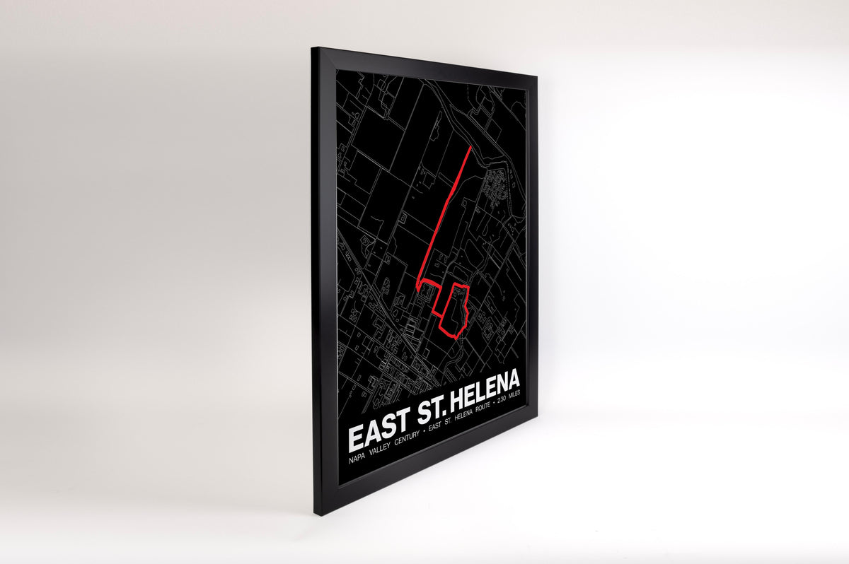Napa Valley Century East St. Helena Route Poster -  Grid Style