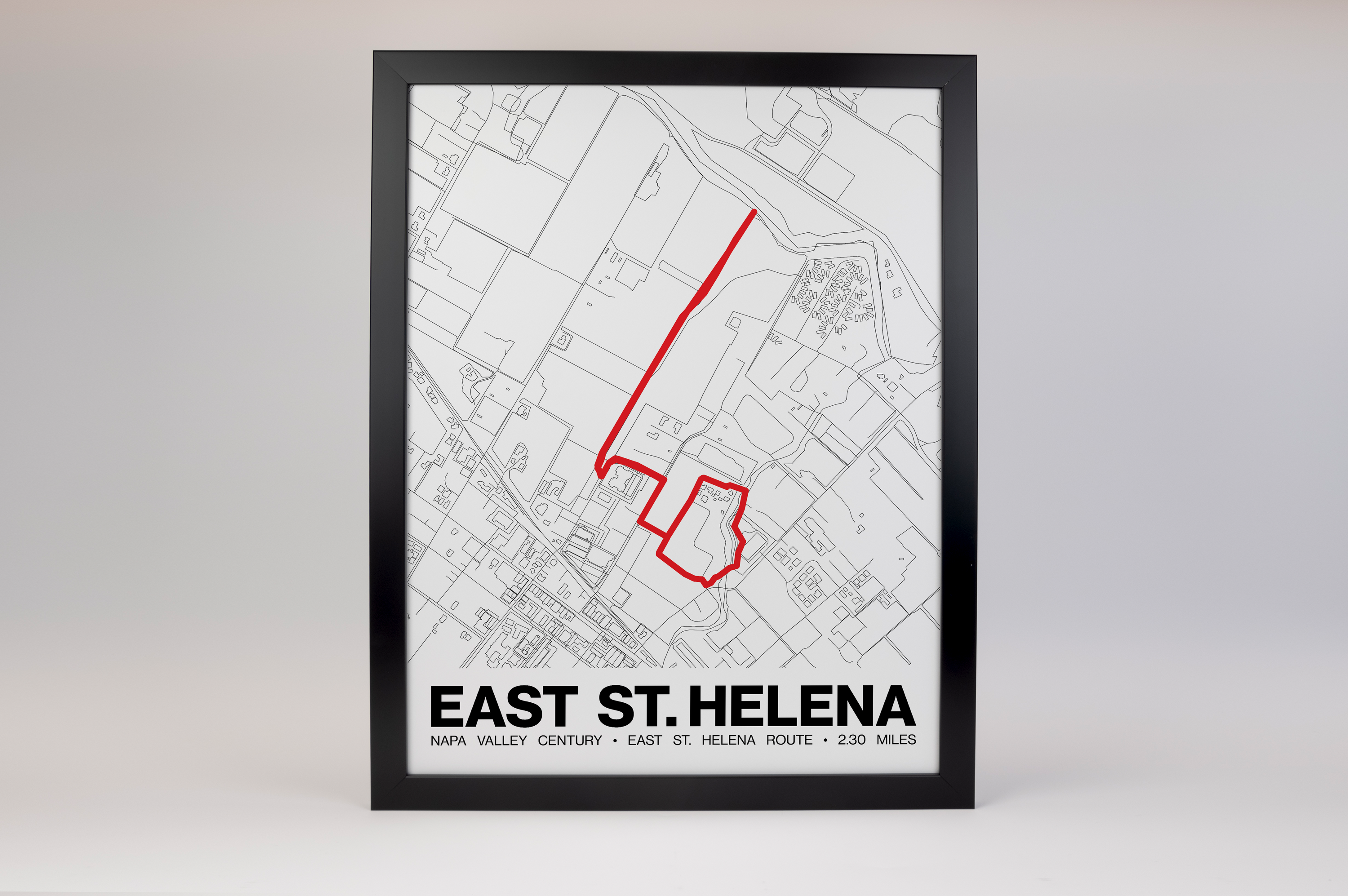 Napa Valley Century East St. Helena Route Poster -  Grid Style