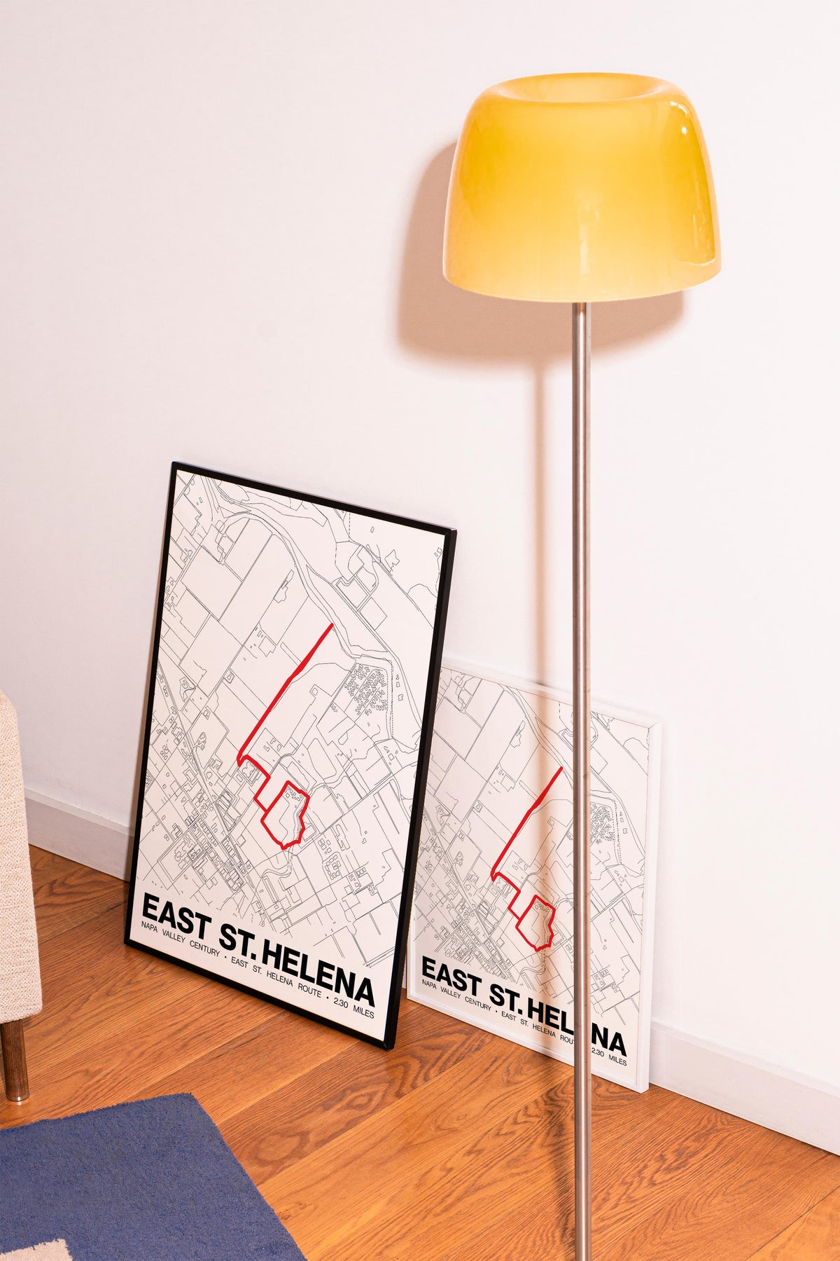 Napa Valley Century East St. Helena Route Poster -  Grid Style