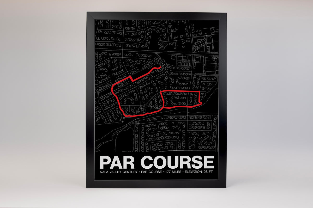 Napa Valley Century Par Course Poster - Grid Style