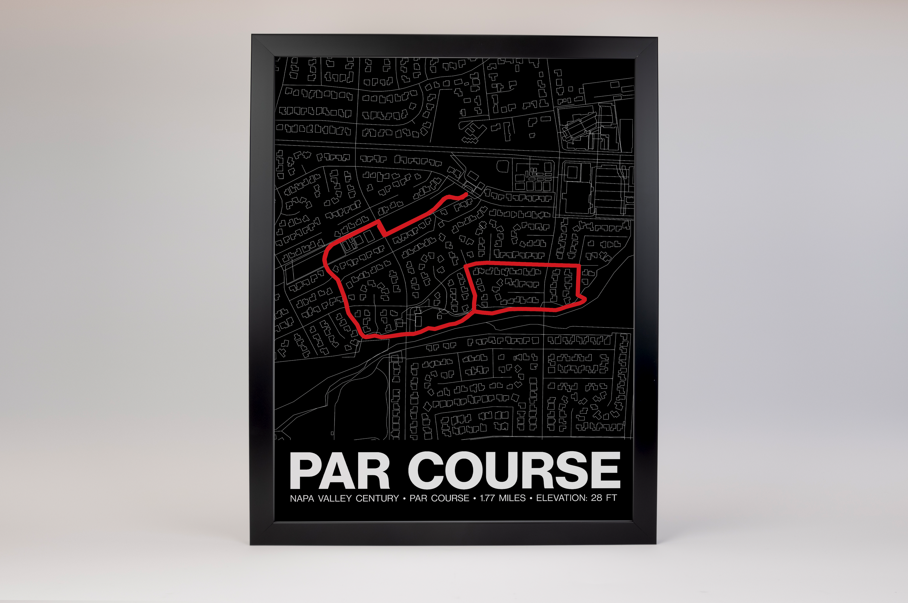 Napa Valley Century Par Course Poster - Grid Style