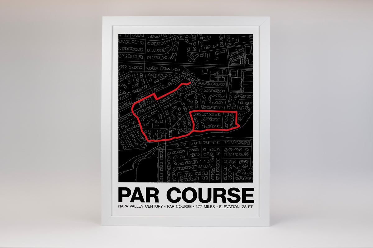 Napa Valley Century Par Course Poster - Grid Style