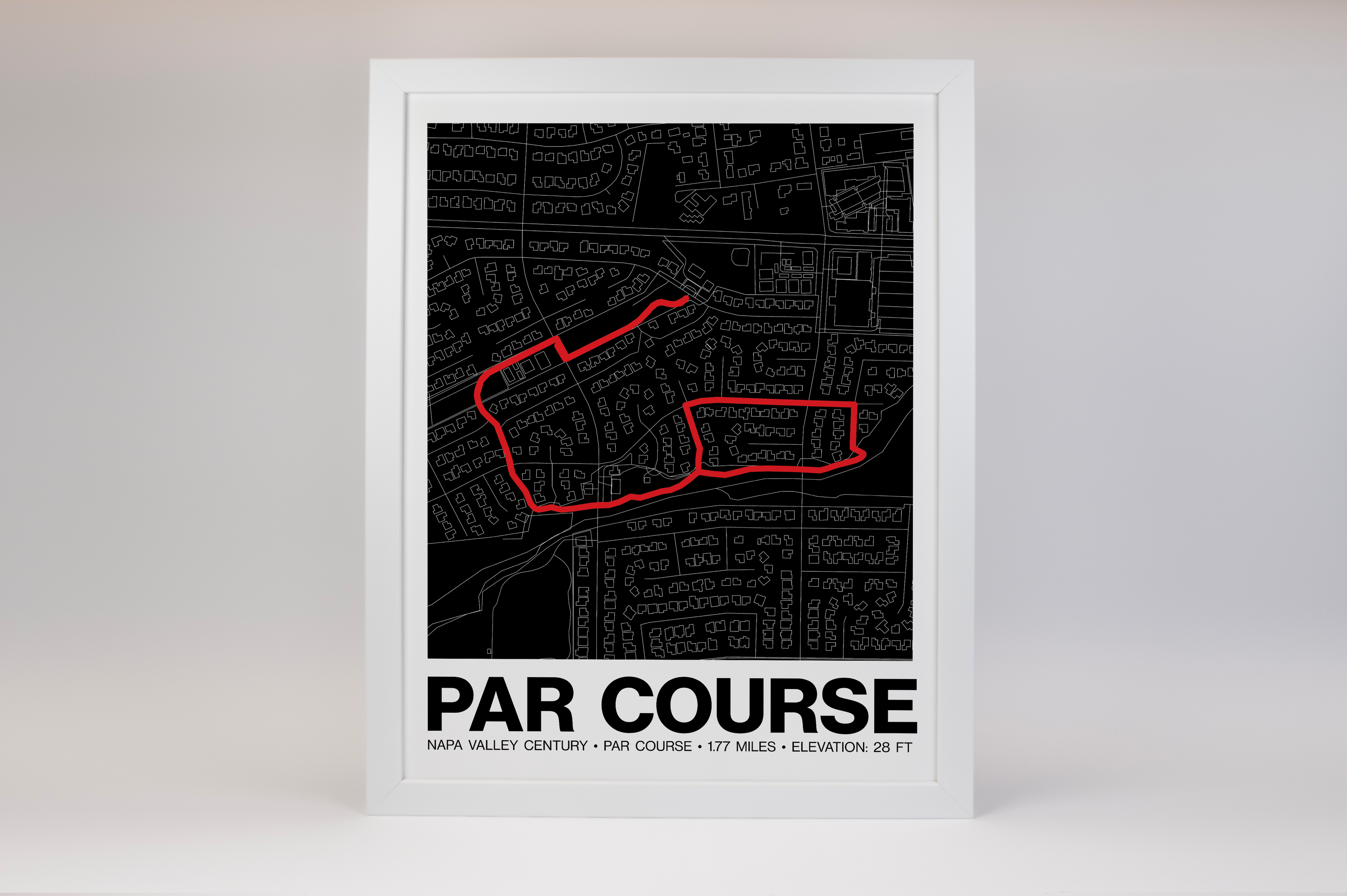Napa Valley Century Par Course Poster - Grid Style