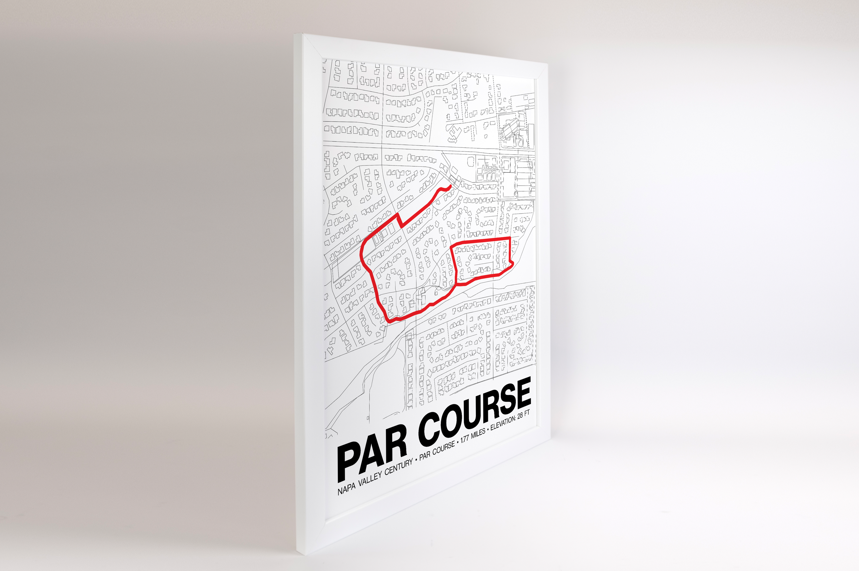 Napa Valley Century Par Course Poster - Grid Style