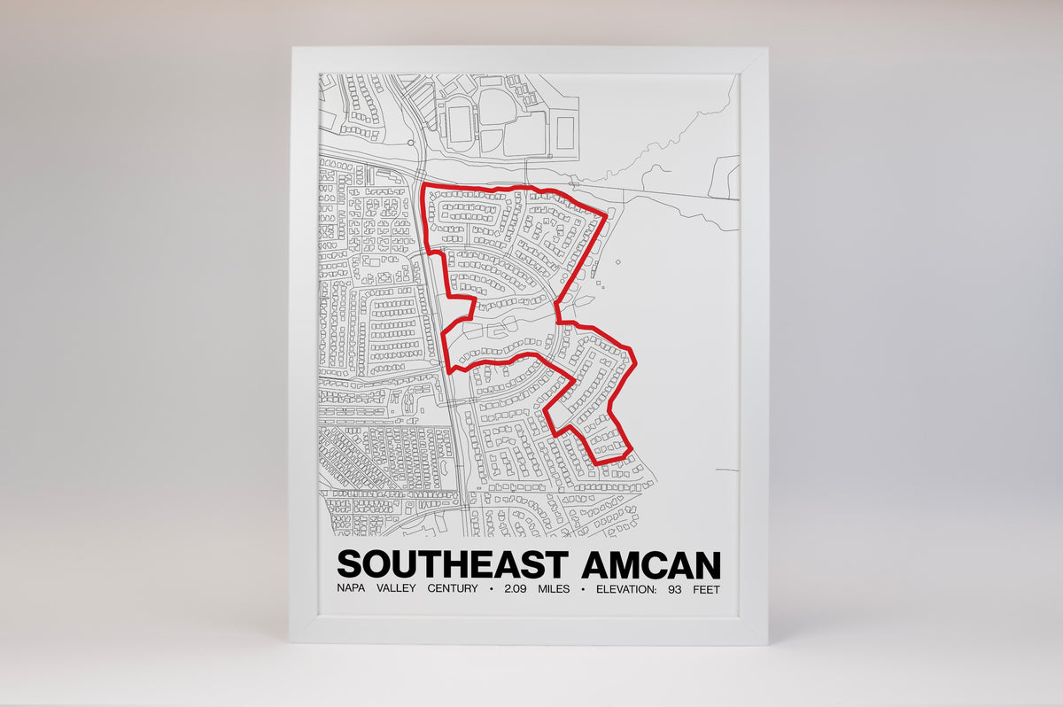 Napa Valley Century Southeast AmCan Poster - Grid Style