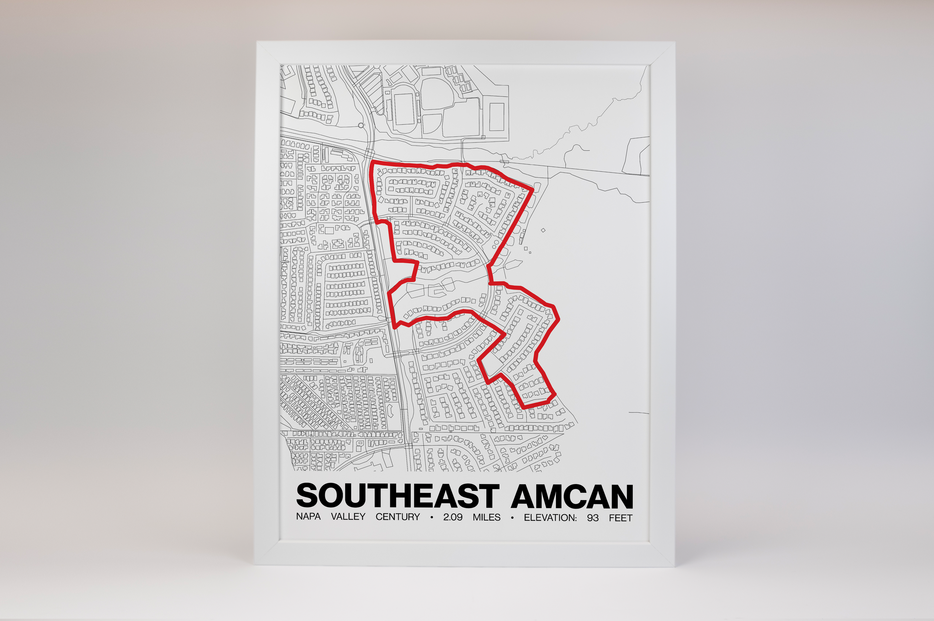 Napa Valley Century Southeast AmCan Poster - Grid Style