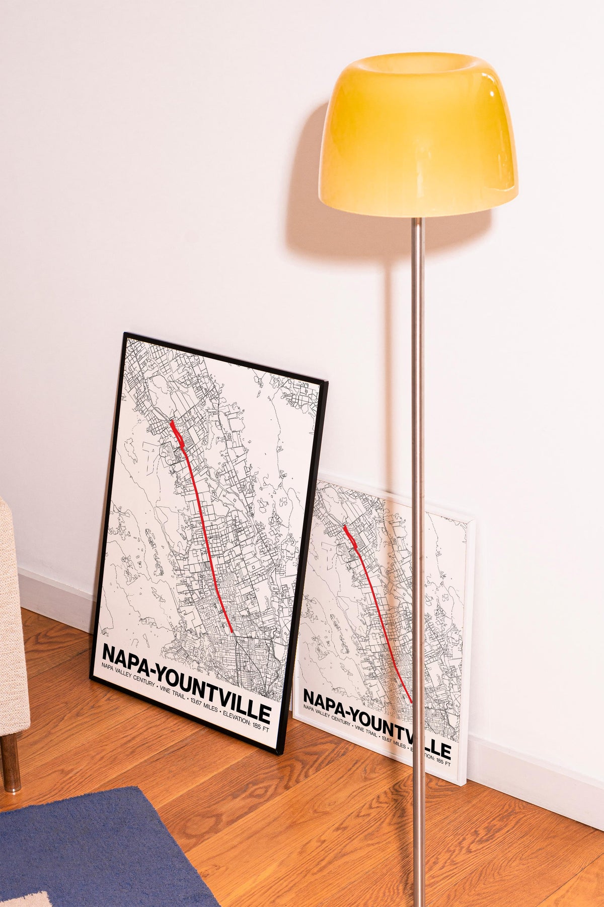 Napa Valley Century Vine Trail (Napa to Yountville )Poster - Grid Style