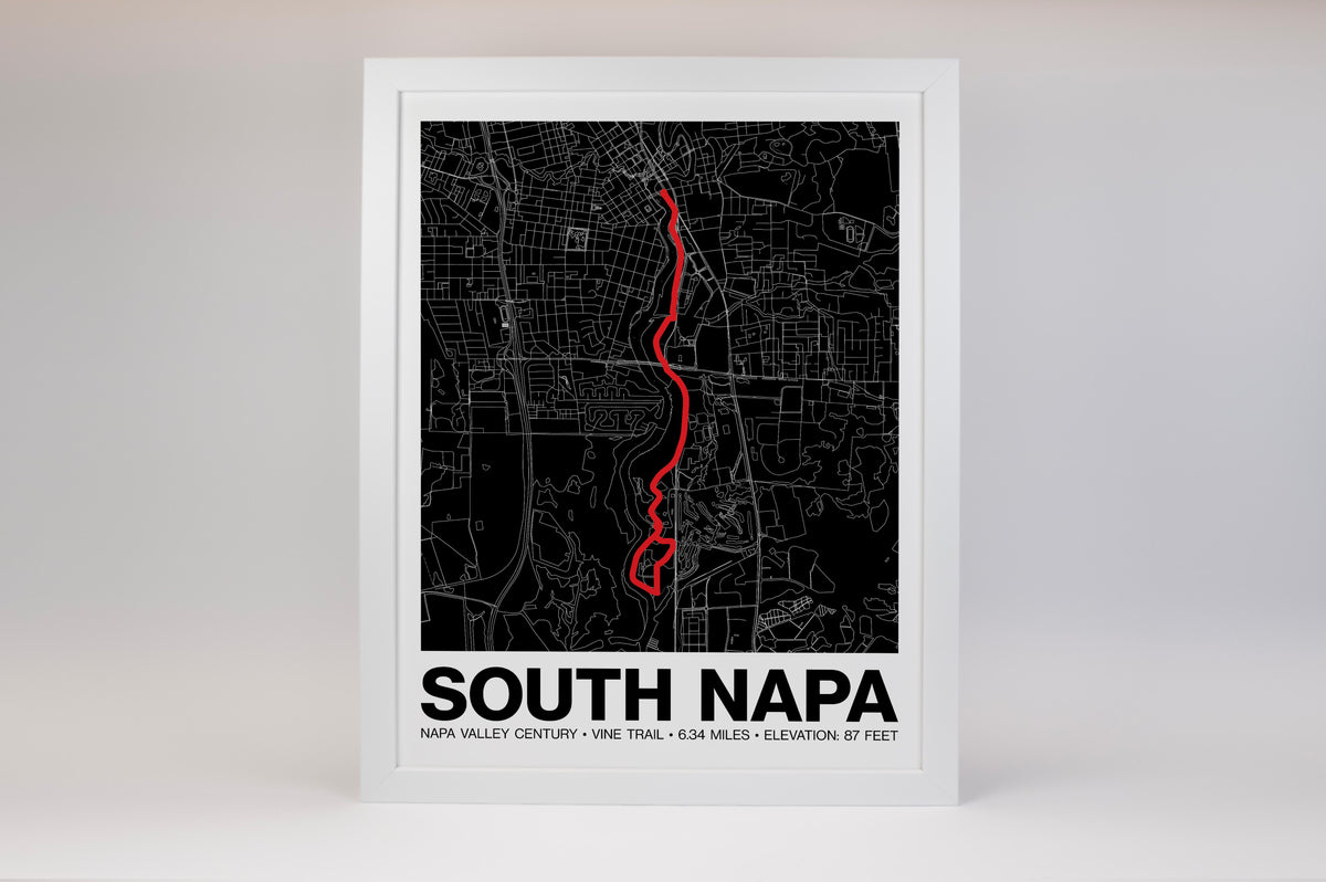Napa Valley Century Vine Trail (South Napa) Poster - Grid Style
