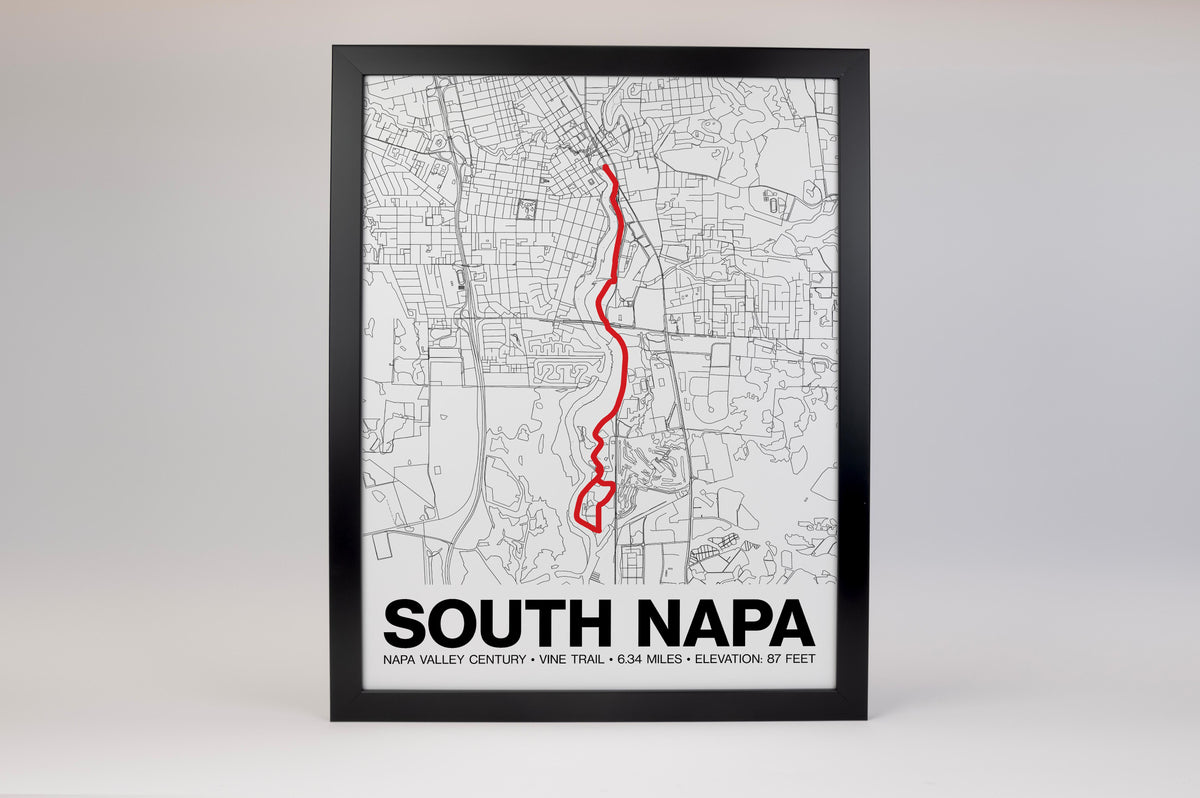 Napa Valley Century Vine Trail (South Napa) Poster - Grid Style