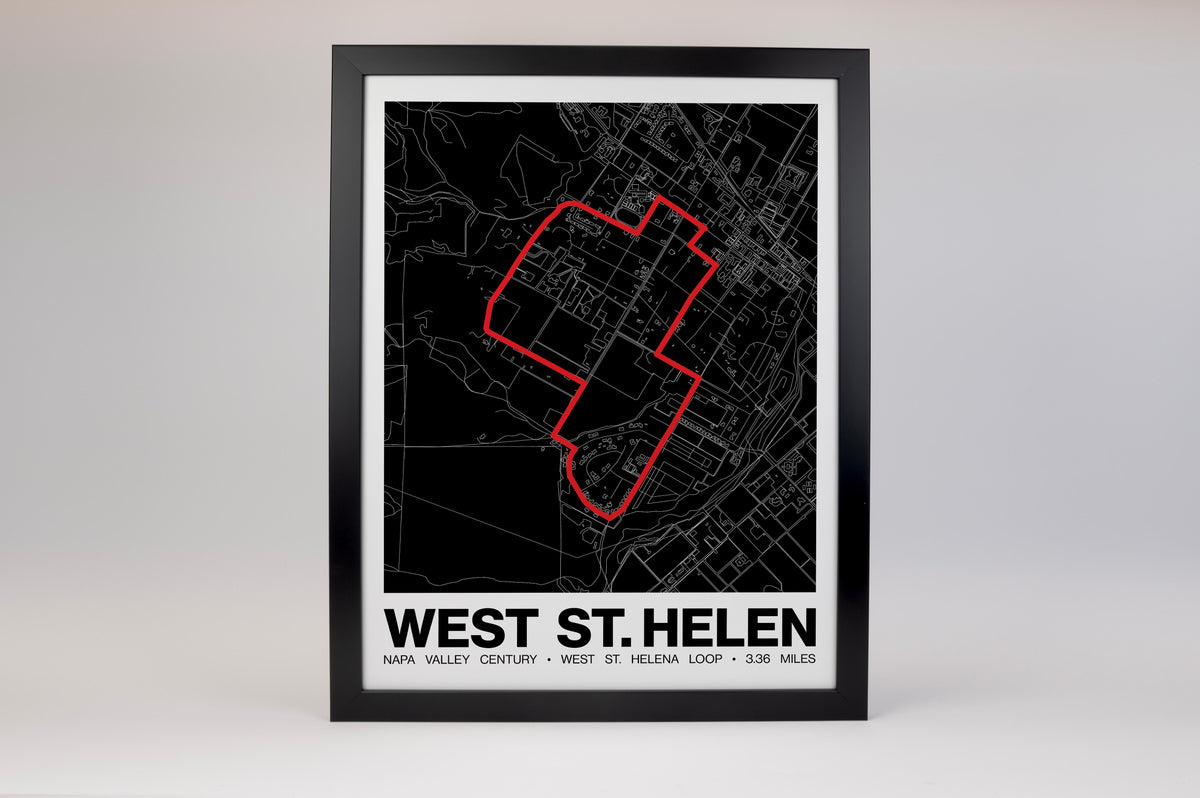 Napa Valley Century West St. Helena Loop Poster -  Grid Style