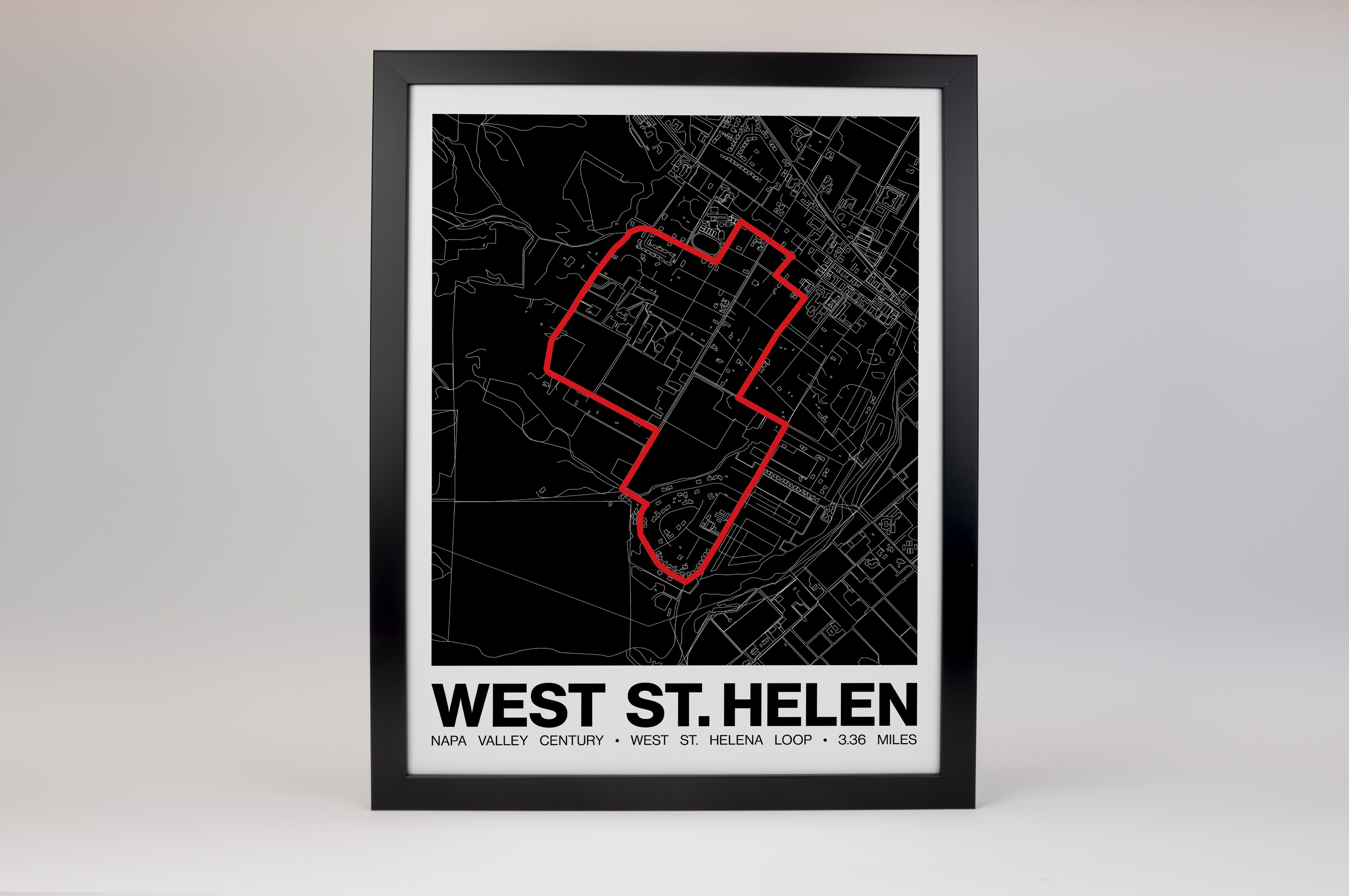 Napa Valley Century West St. Helena Loop Poster -  Grid Style
