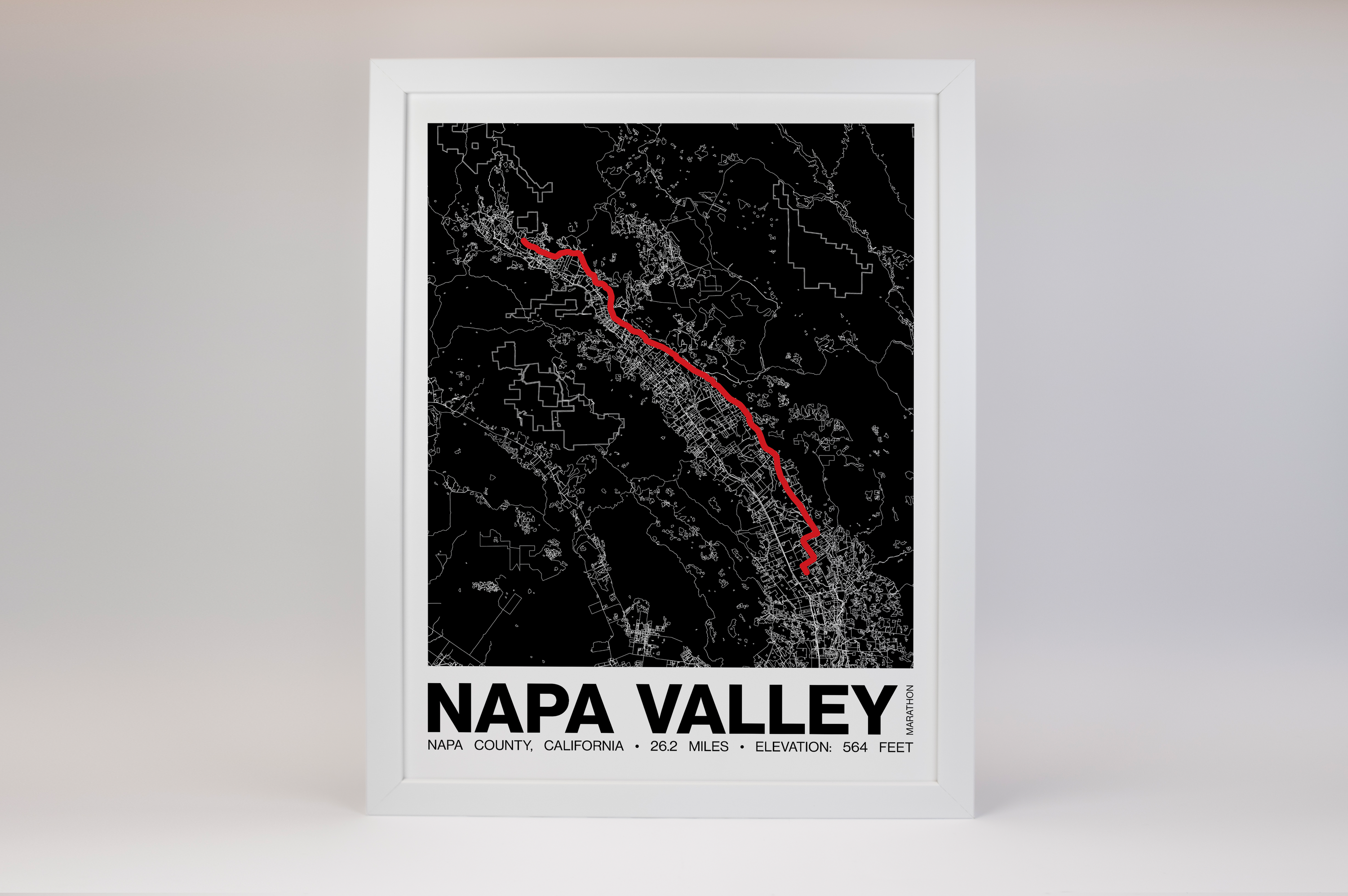 Napa Valley Marathon Poster - Grid Style