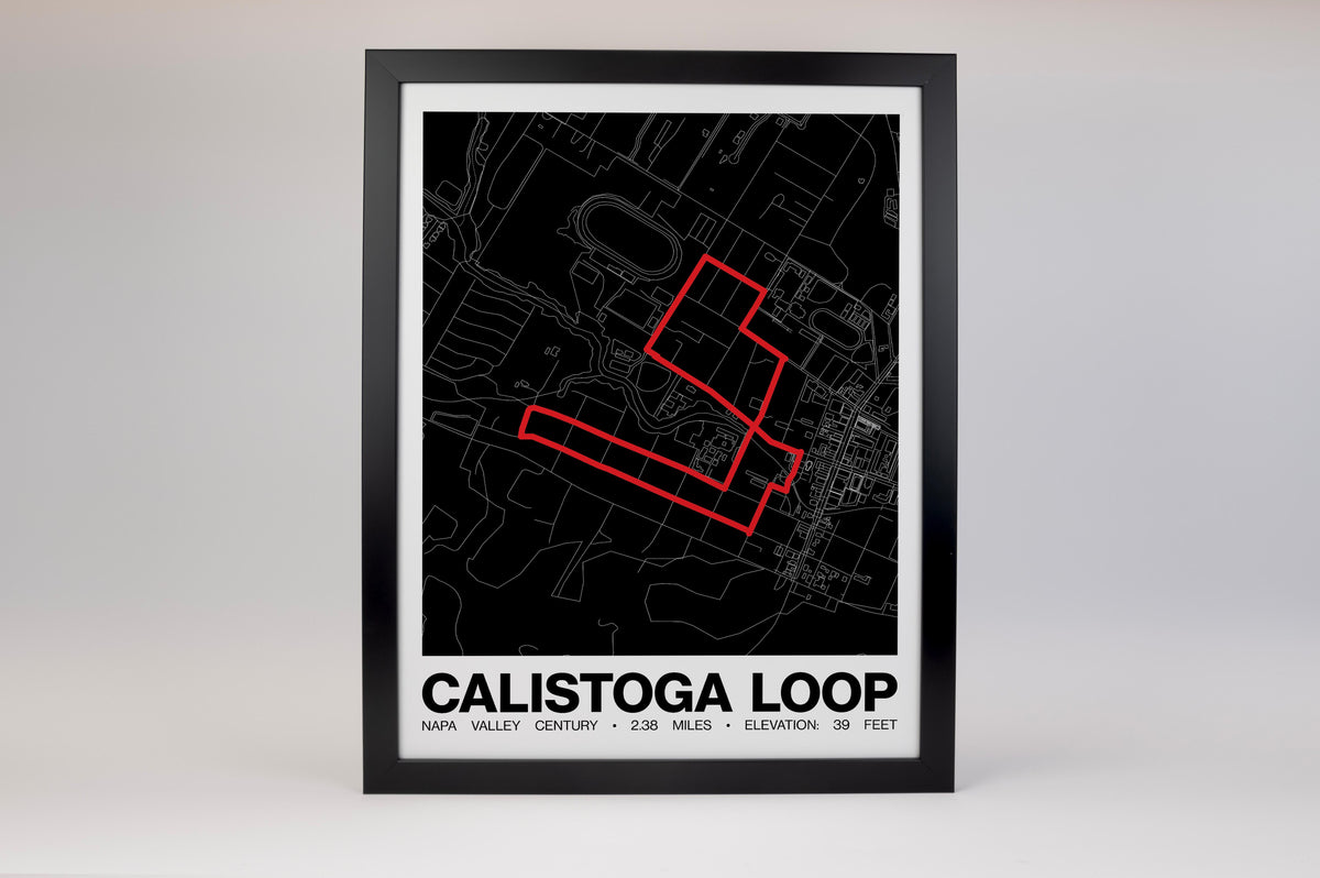 Napa Valley Century Calistoga Loop Poster -  Grid Style