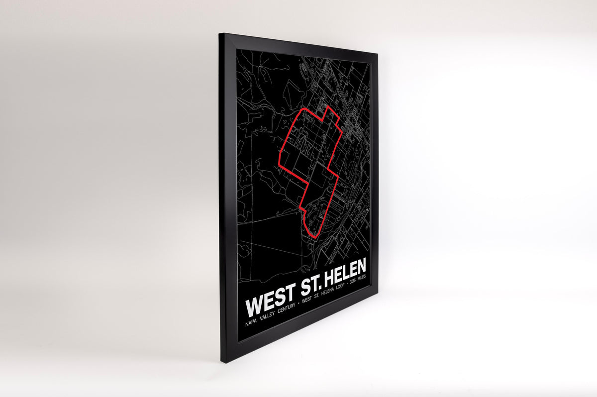 Napa Valley Century West St. Helena Loop Poster -  Grid Style
