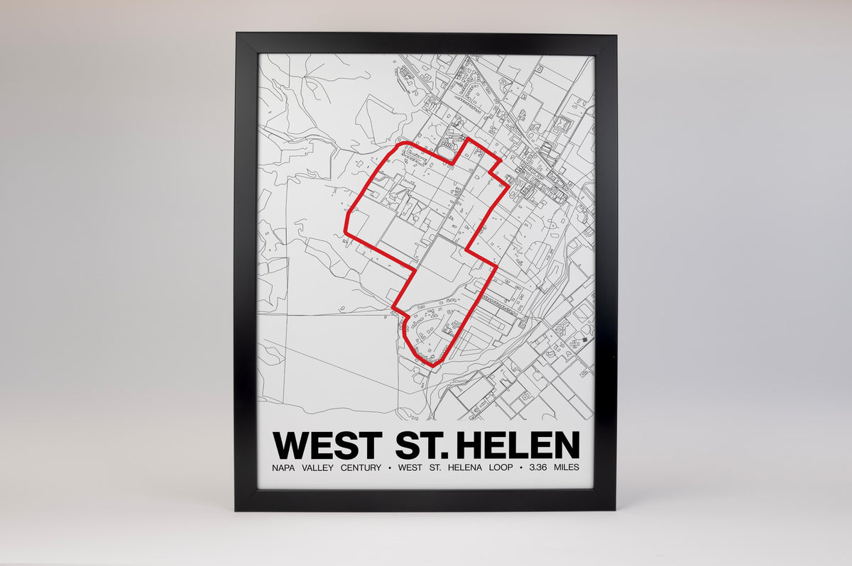 Napa Valley Century West St. Helena Loop Poster -  Grid Style