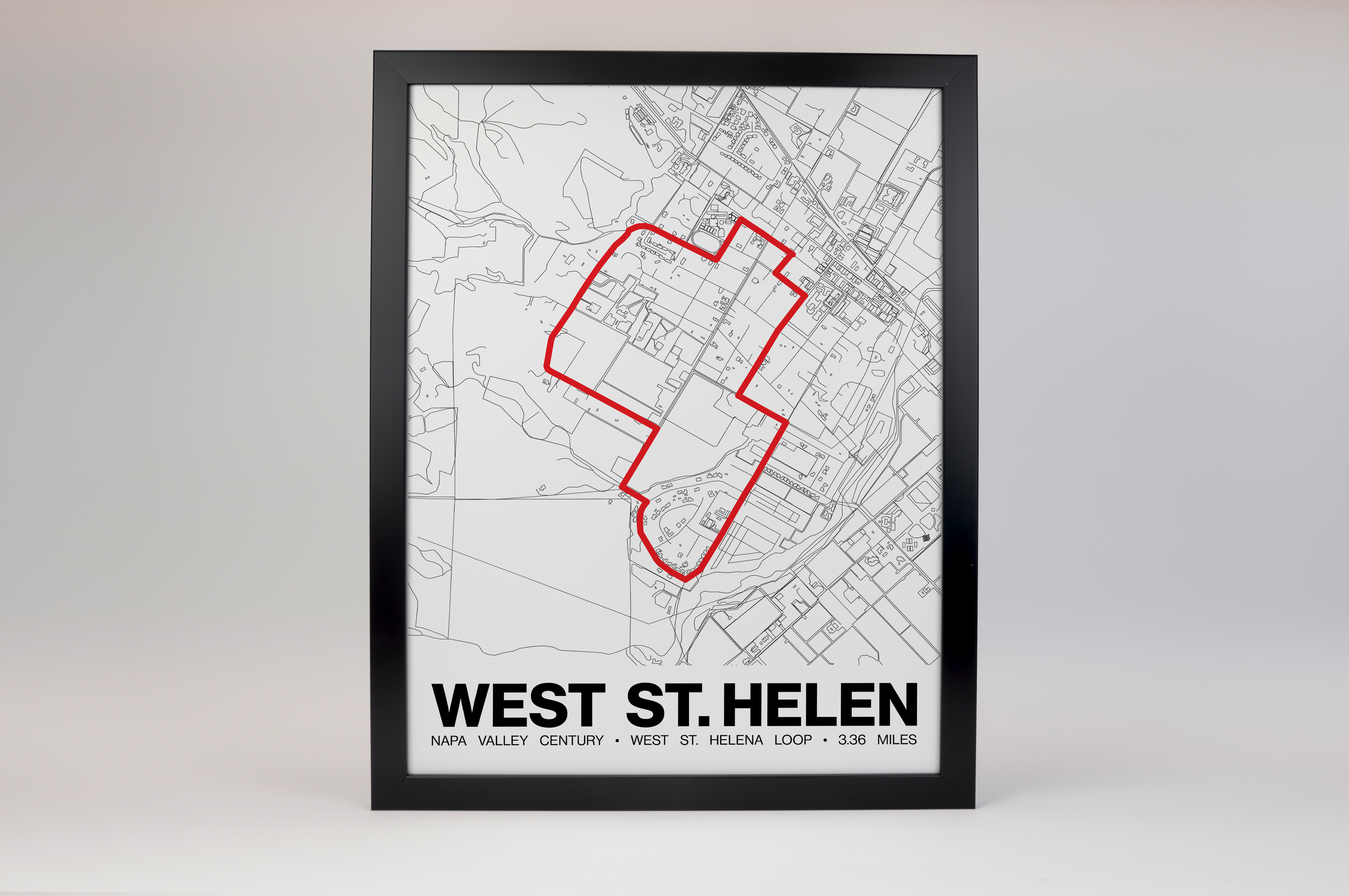 Napa Valley Century West St. Helena Loop Poster -  Grid Style