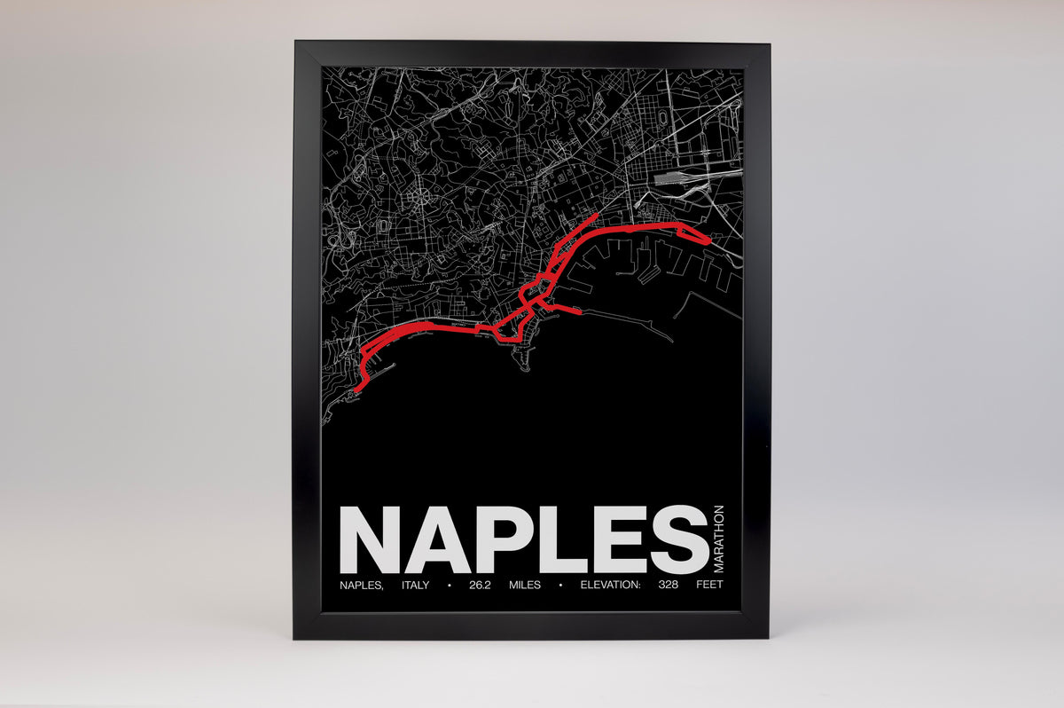 Naples Marathon Italy Poster - Grid Style