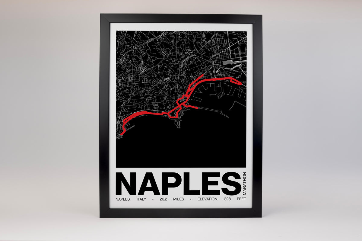 Naples Marathon Italy Poster - Grid Style