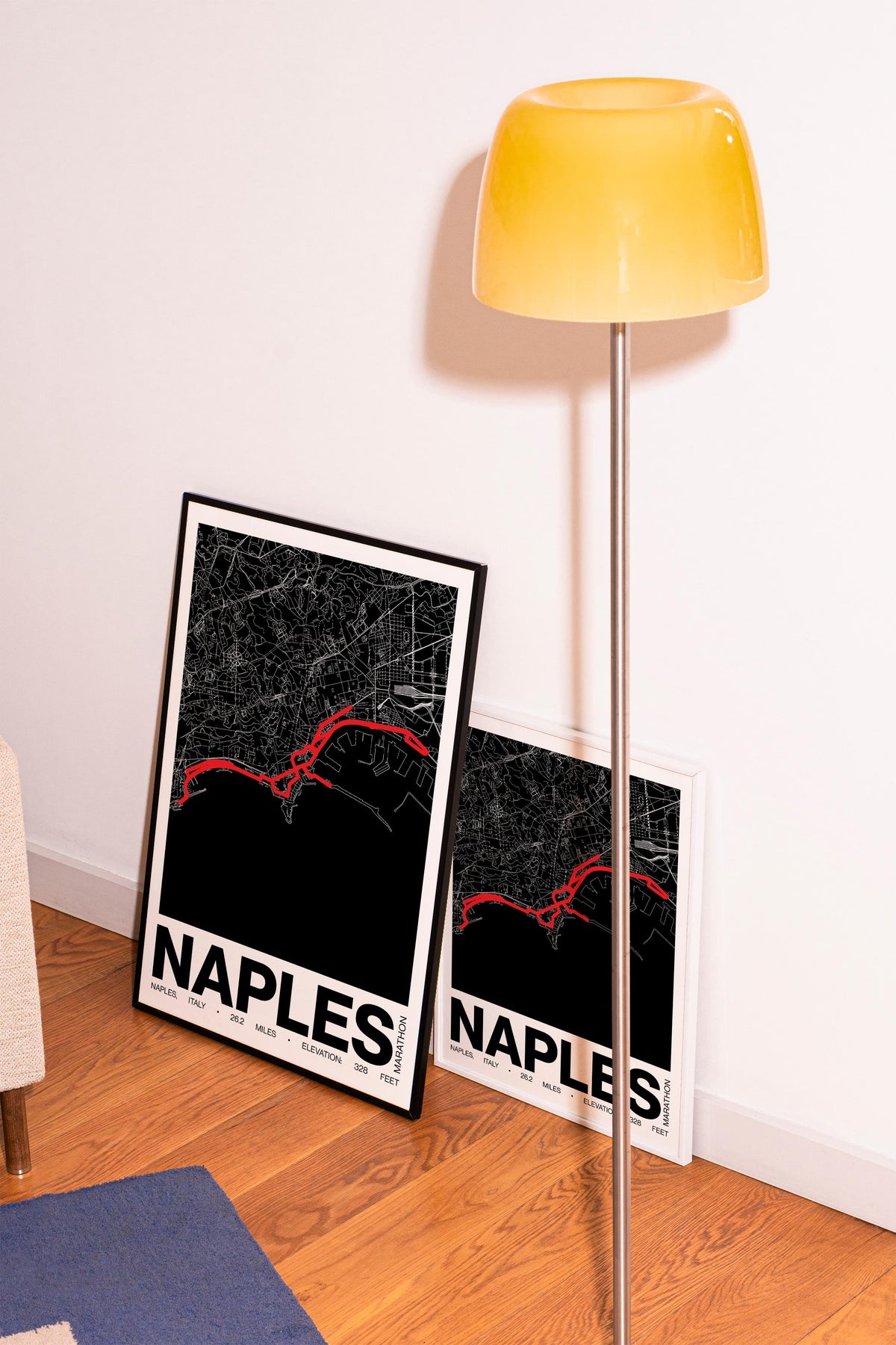 Naples Marathon Italy Poster - Grid Style
