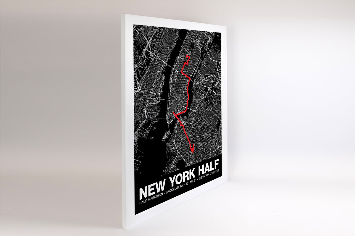 New York Half Marathon Poster - Grid Style