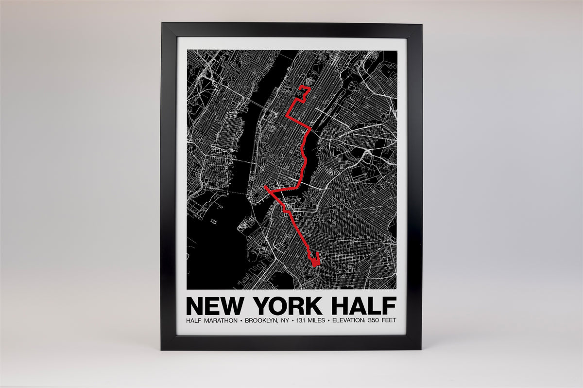 New York Half Marathon Poster - Grid Style