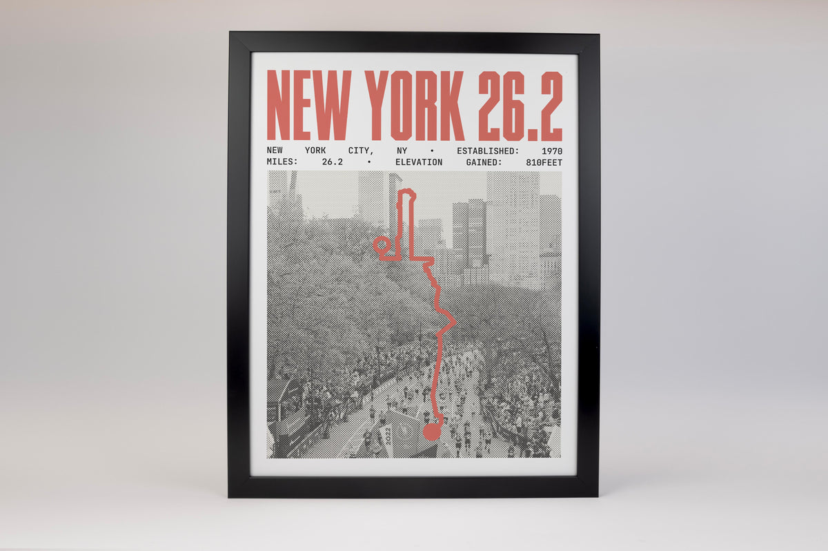 New York 26.2 Marathon Course Poster V3