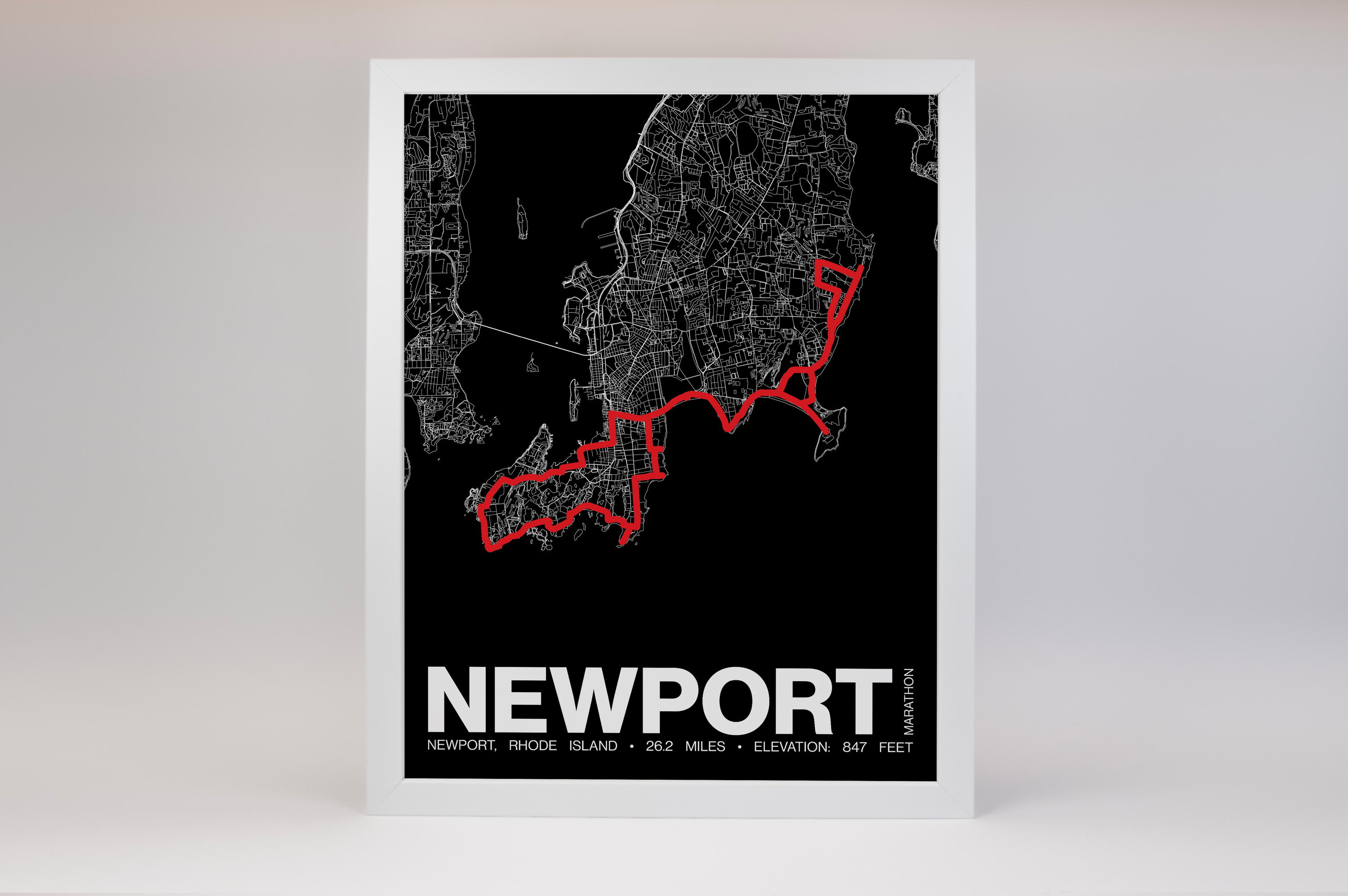 Amica Newport Marathon Poster - Grid Style