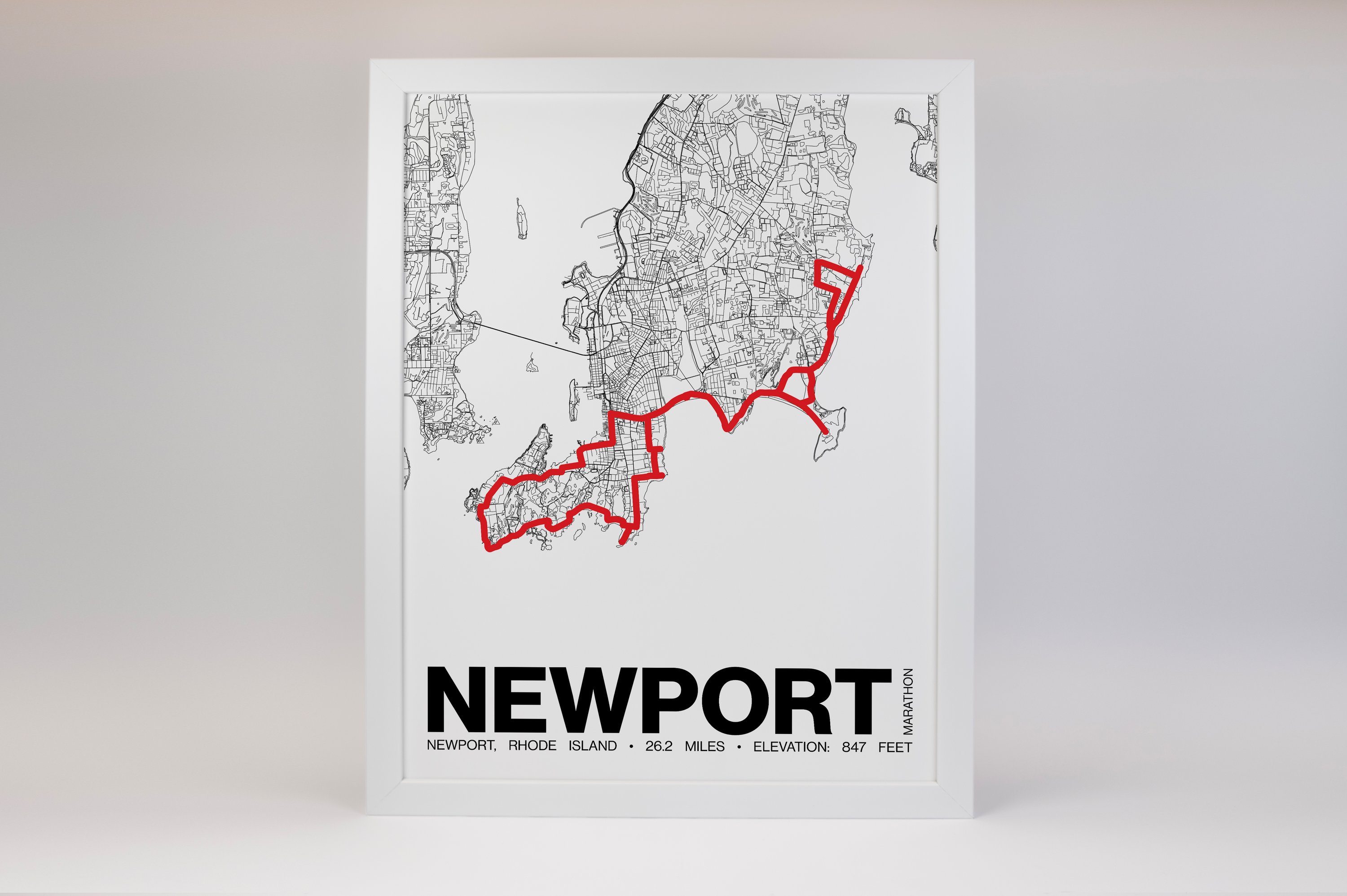 Amica Newport Marathon Poster - Grid Style
