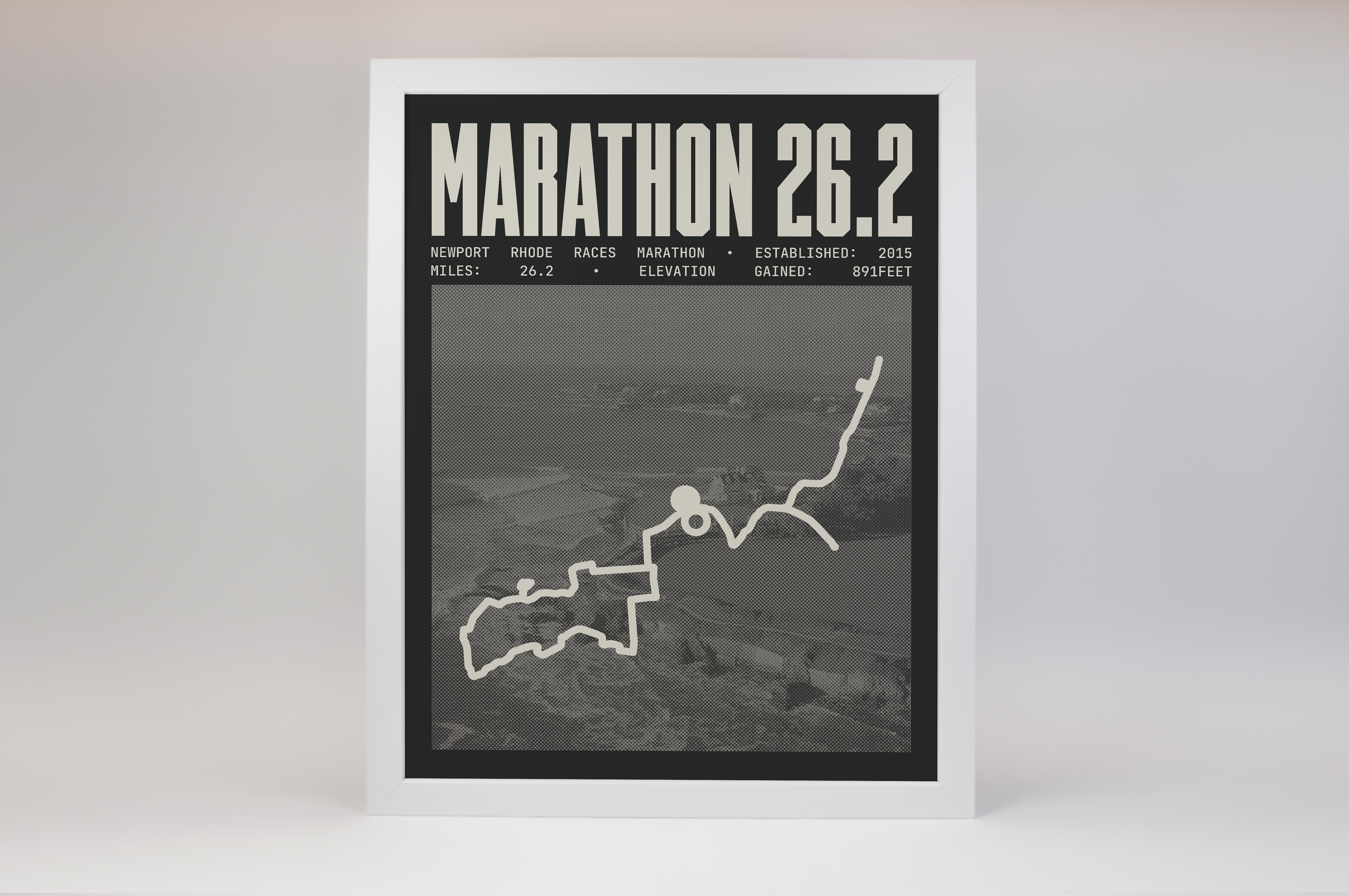 Newport Rhode Races Marathon Poster