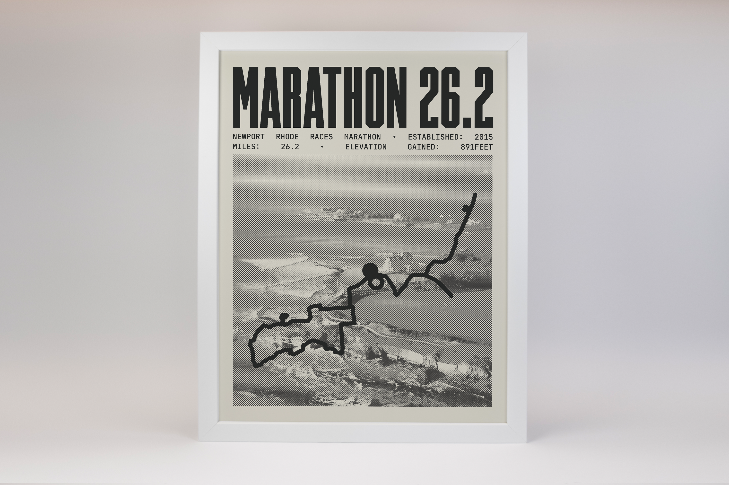 Newport Rhode Races Marathon Poster