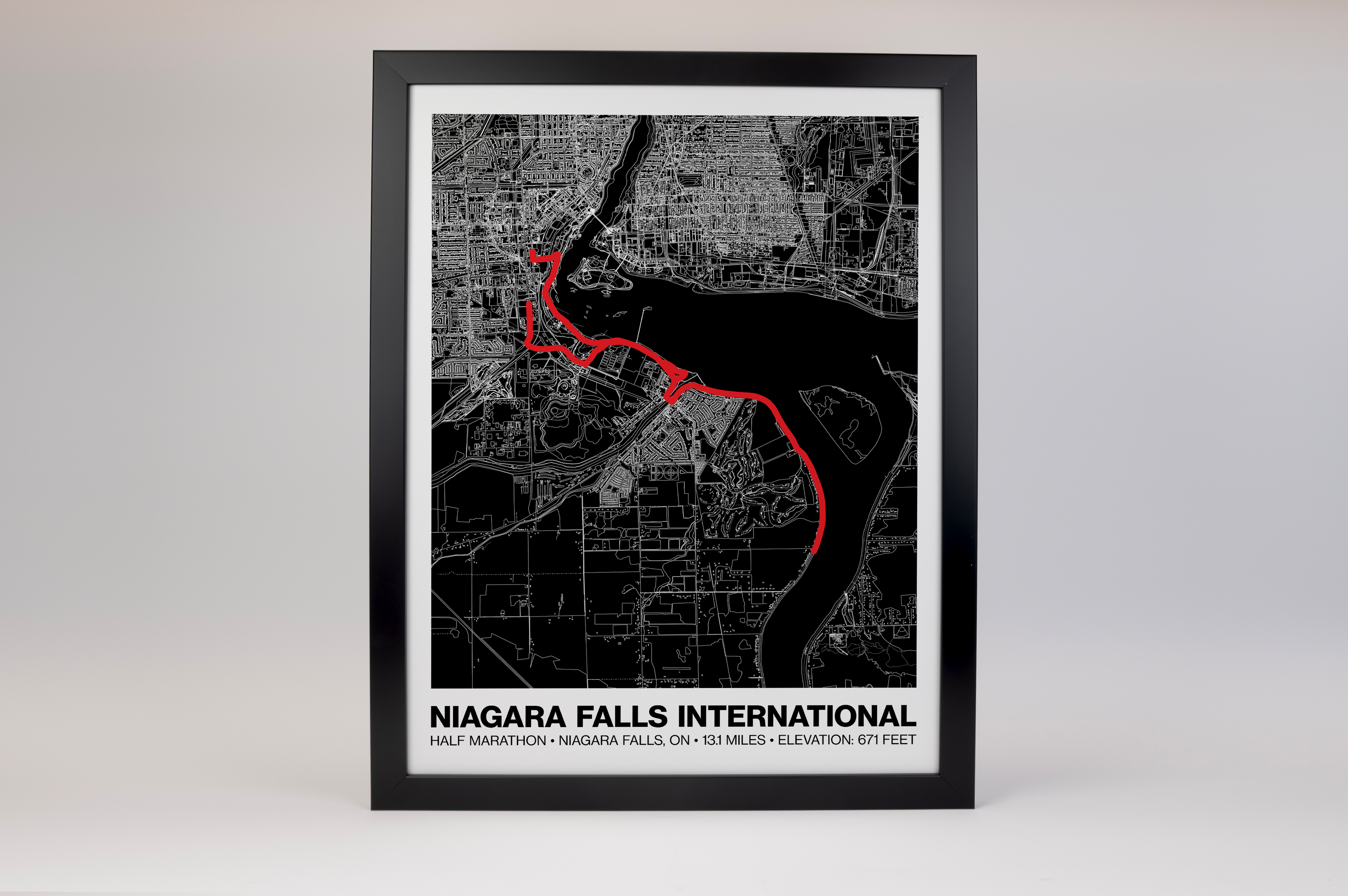 Niagara Falls International Half Marathon Poster - Grid Style