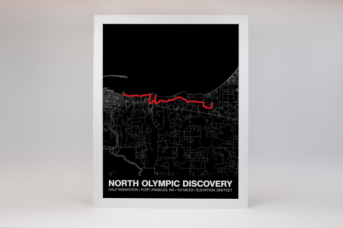 North Olympic Discovery Half Marathon Poster - Grid Style