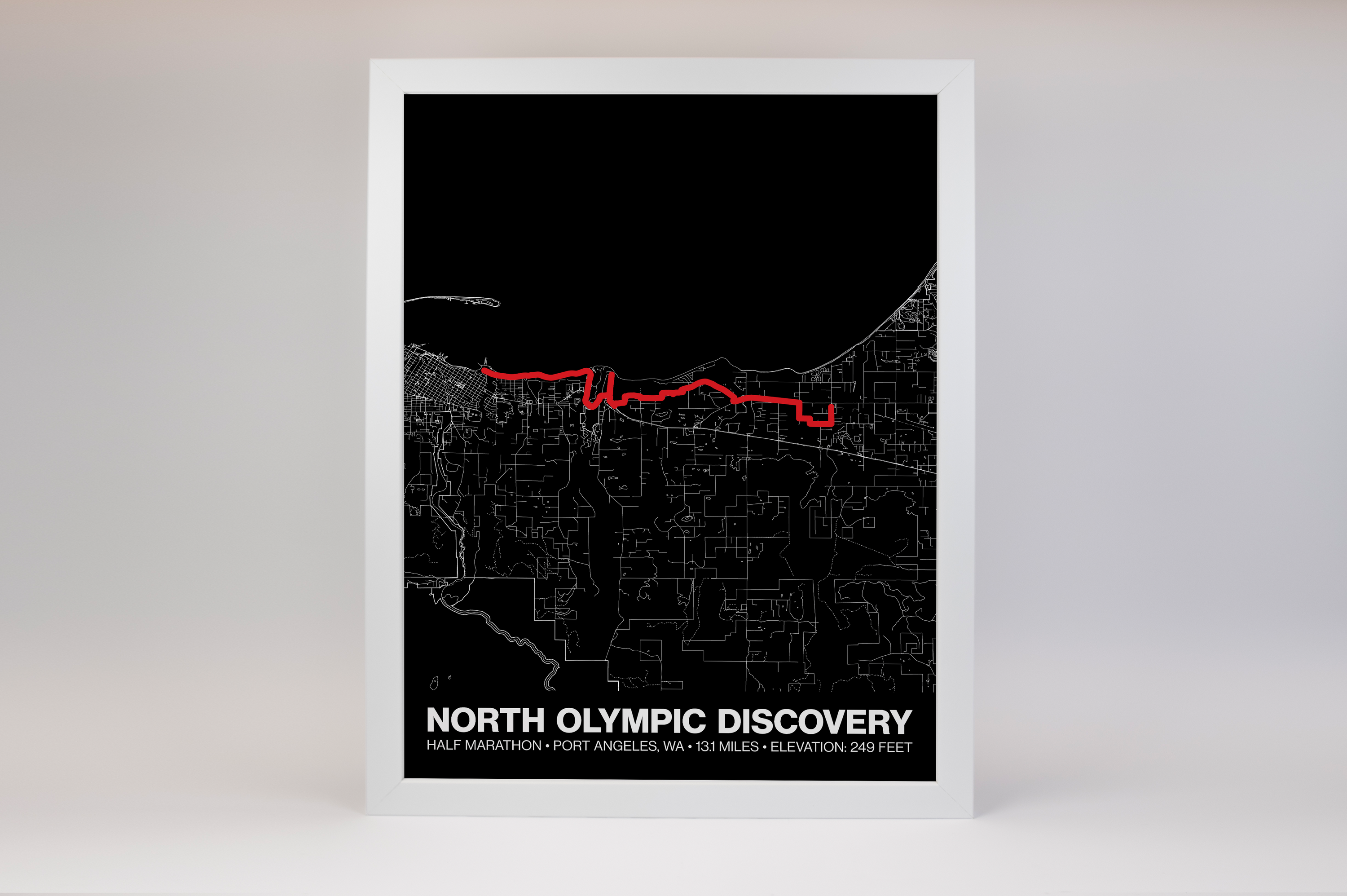 North Olympic Discovery Half Marathon Poster - Grid Style
