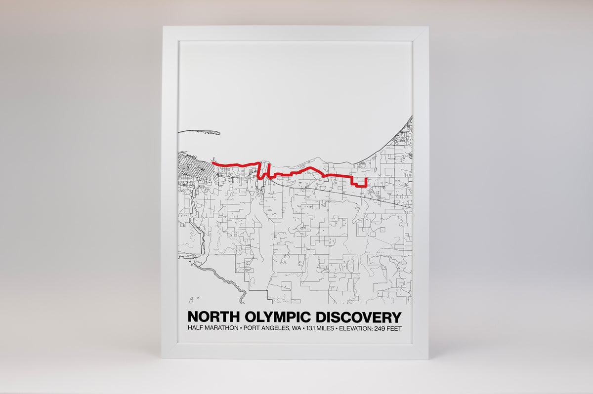 North Olympic Discovery Half Marathon Poster - Grid Style