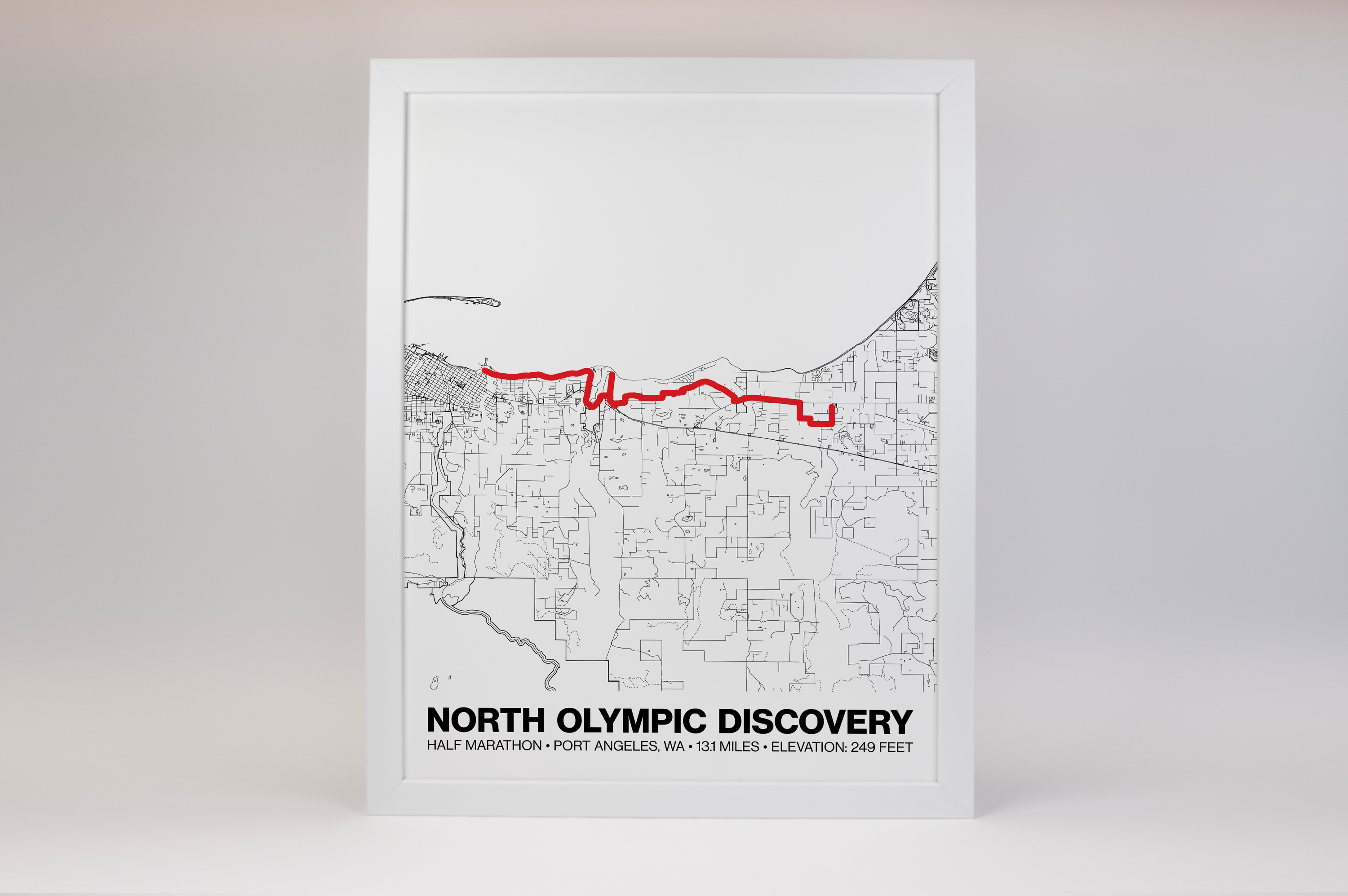 North Olympic Discovery Half Marathon Poster - Grid Style
