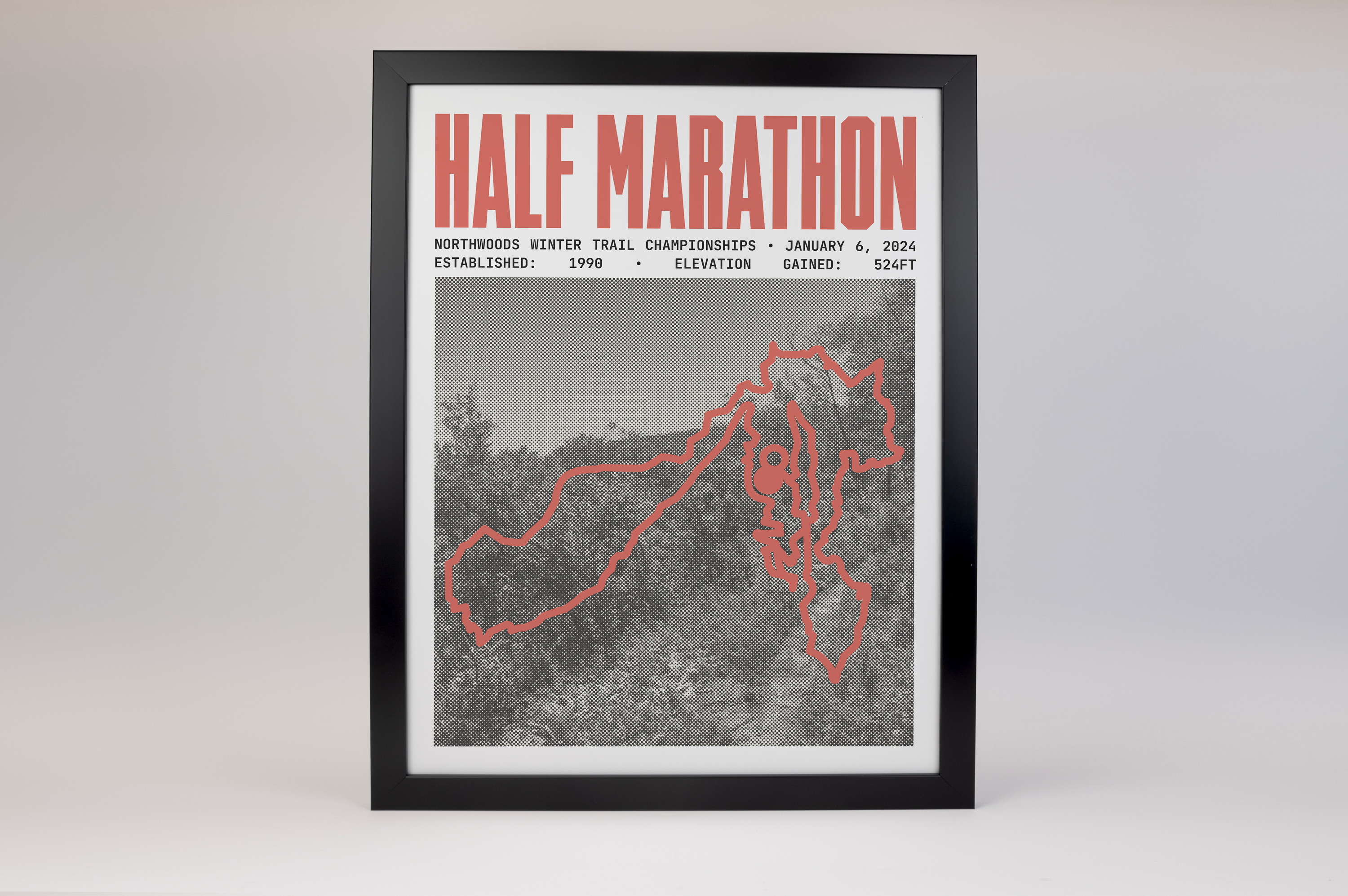 Northwoods Winter Trial Championships Half-Marathon Poster