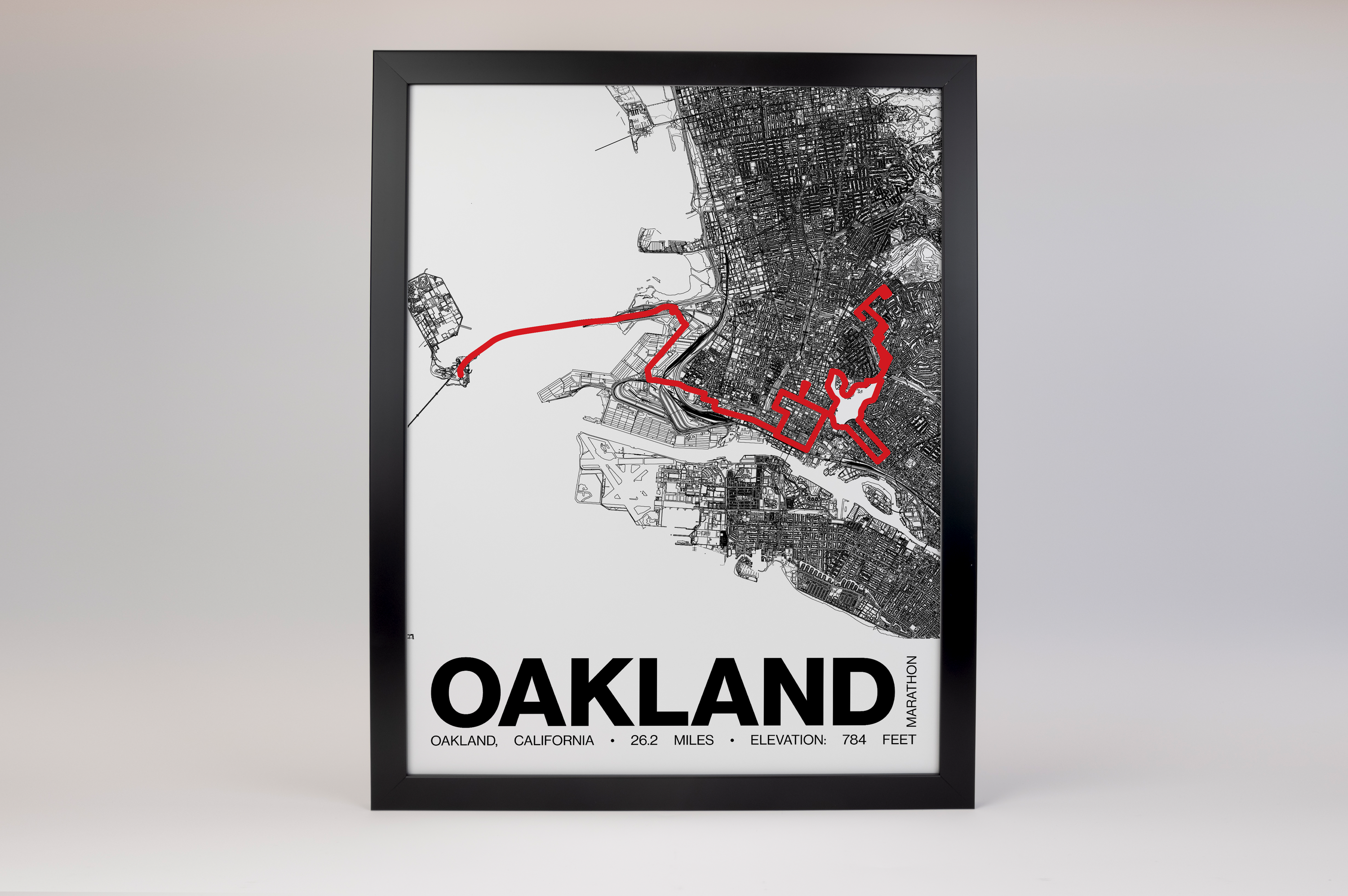 Oakland Marathon Poster - Grid Style