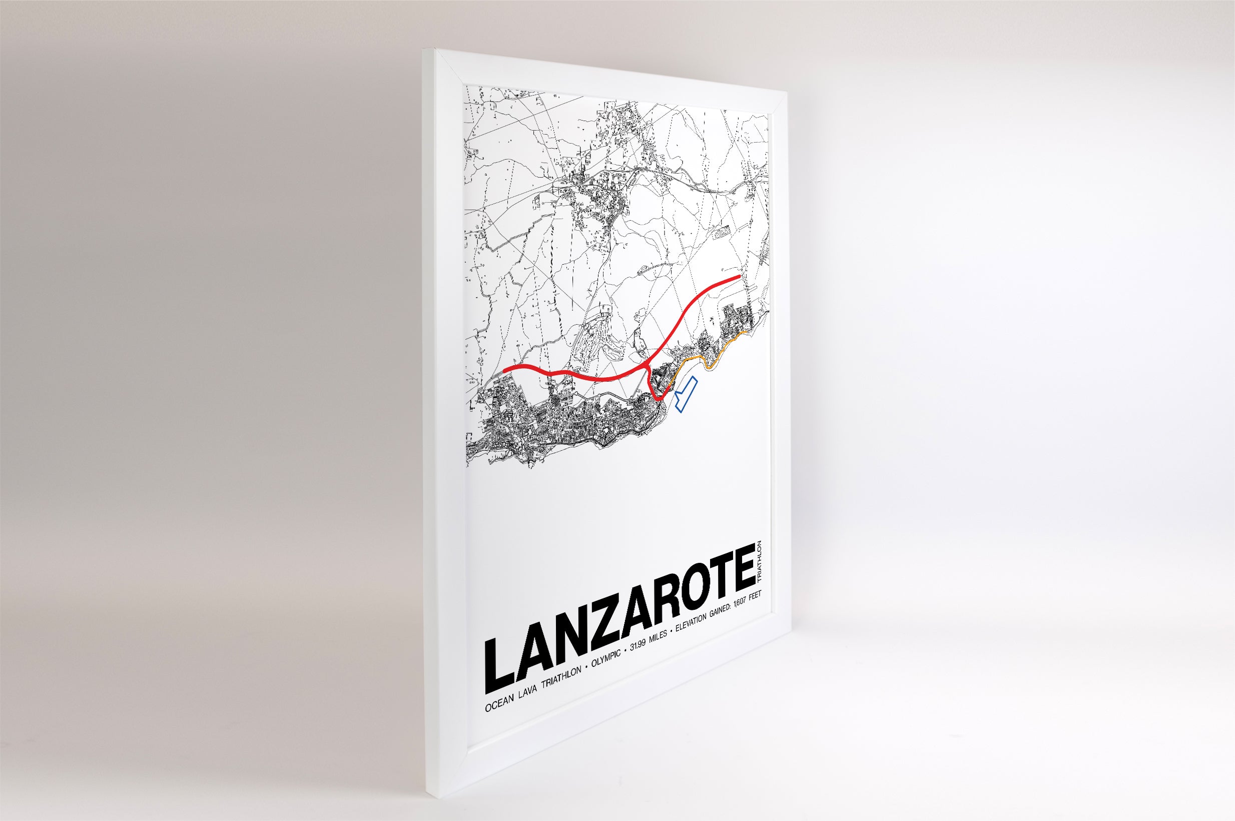 Ocean Lava Triathlon Lanzarote OLYMPIC Poster - Grid Style