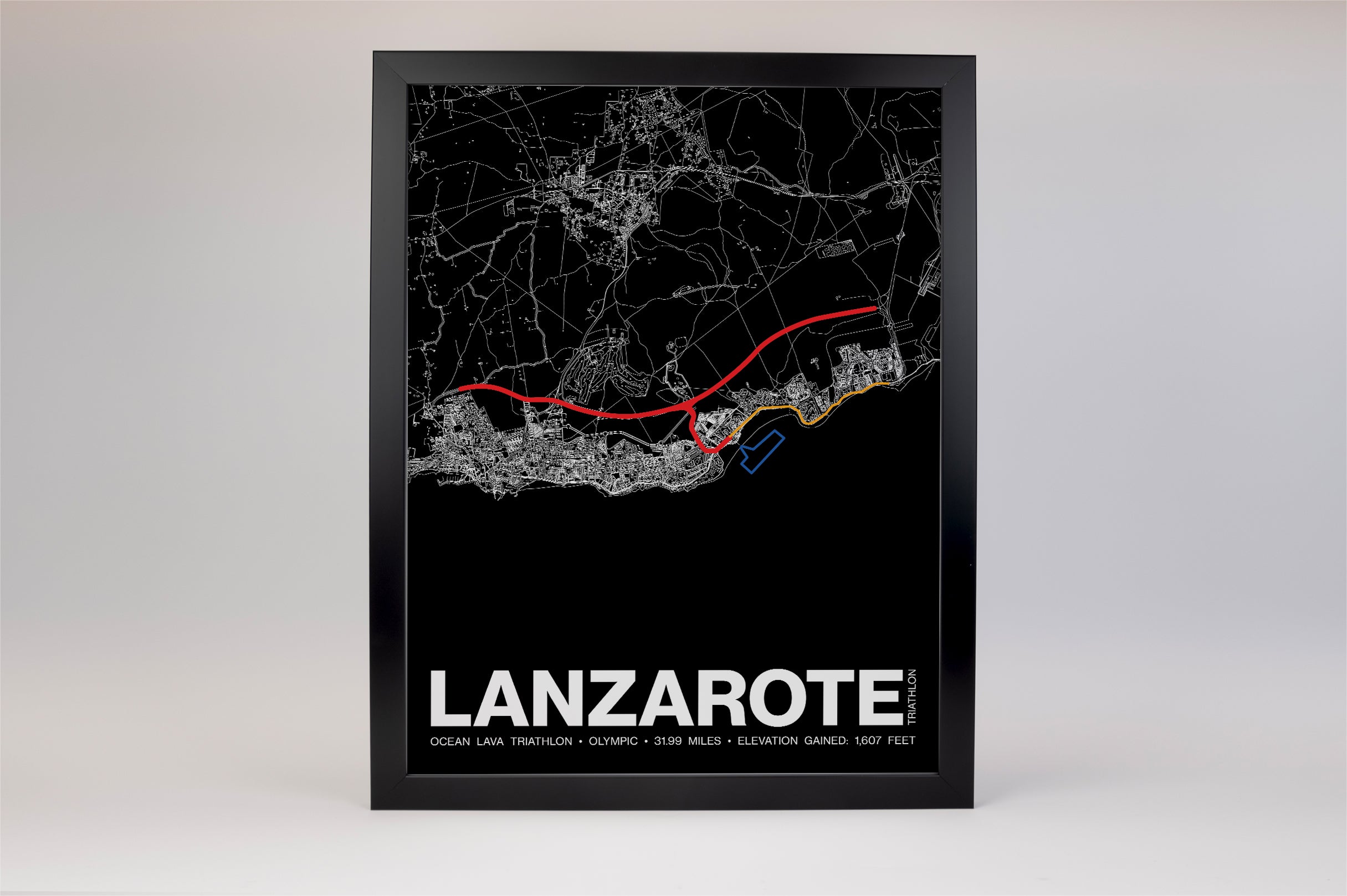 Ocean Lava Triathlon Lanzarote OLYMPIC Poster - Grid Style