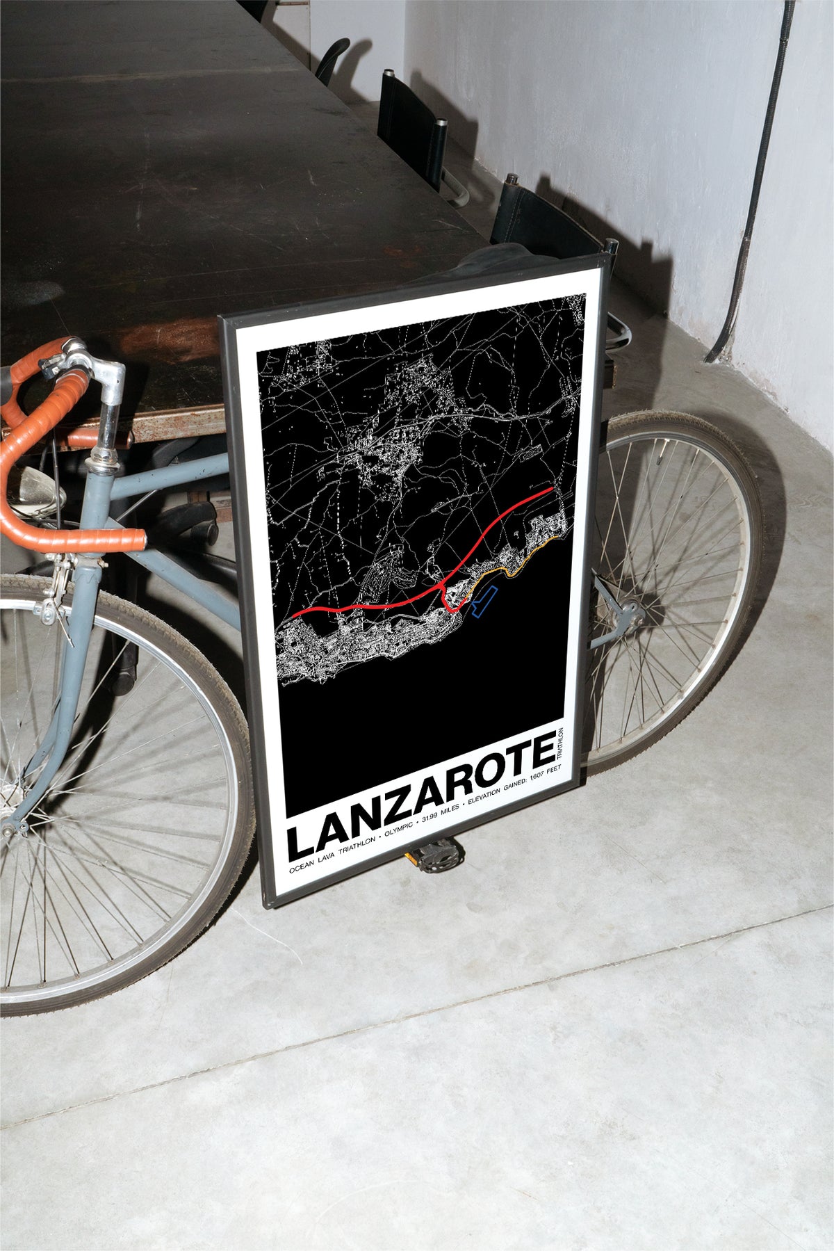 Ocean Lava Triathlon Lanzarote OLYMPIC Poster - Grid Style