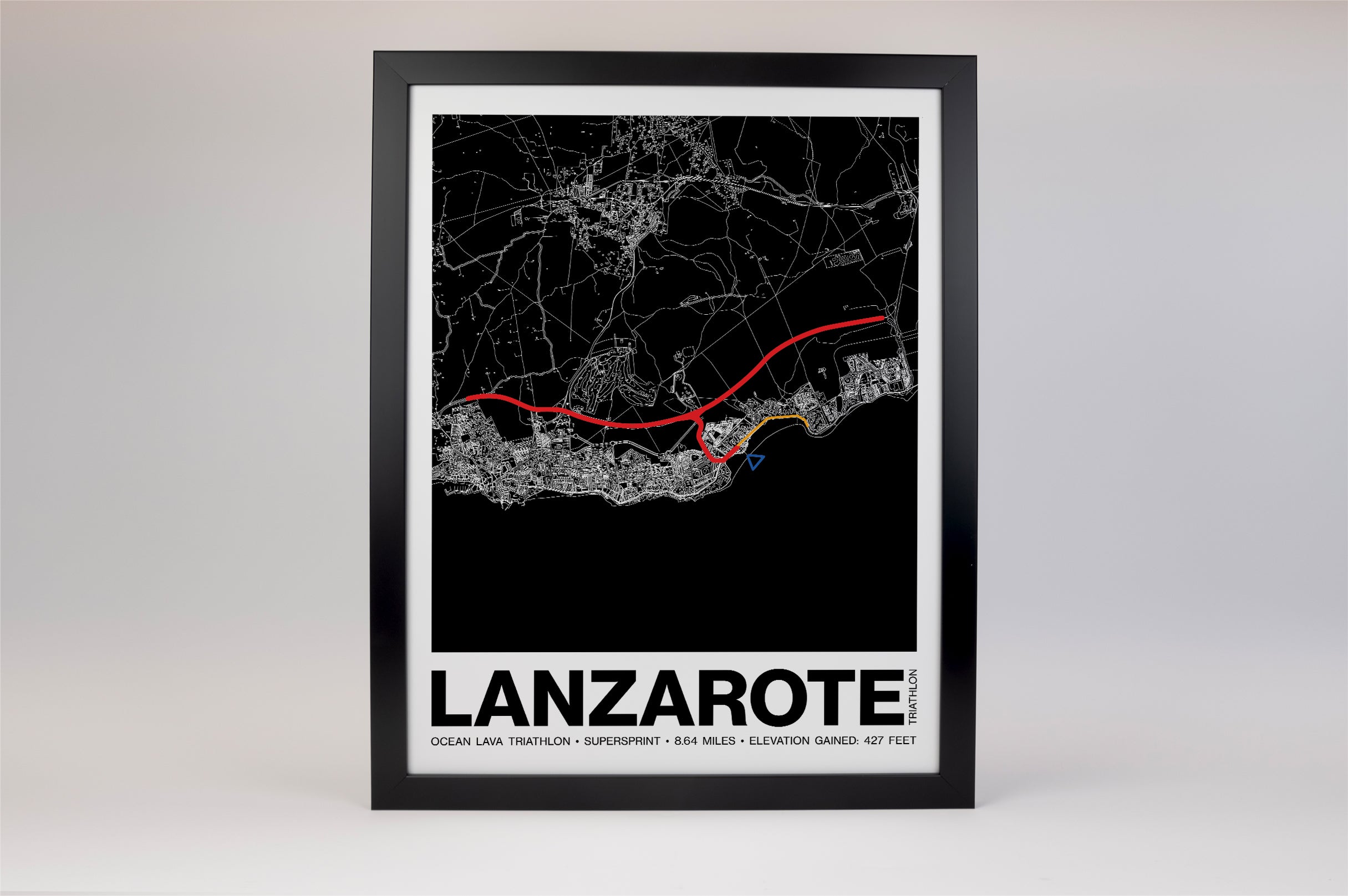 Ocean Lava Triathlon Lanzarote SUPERSPRINT Poster - Grid Style