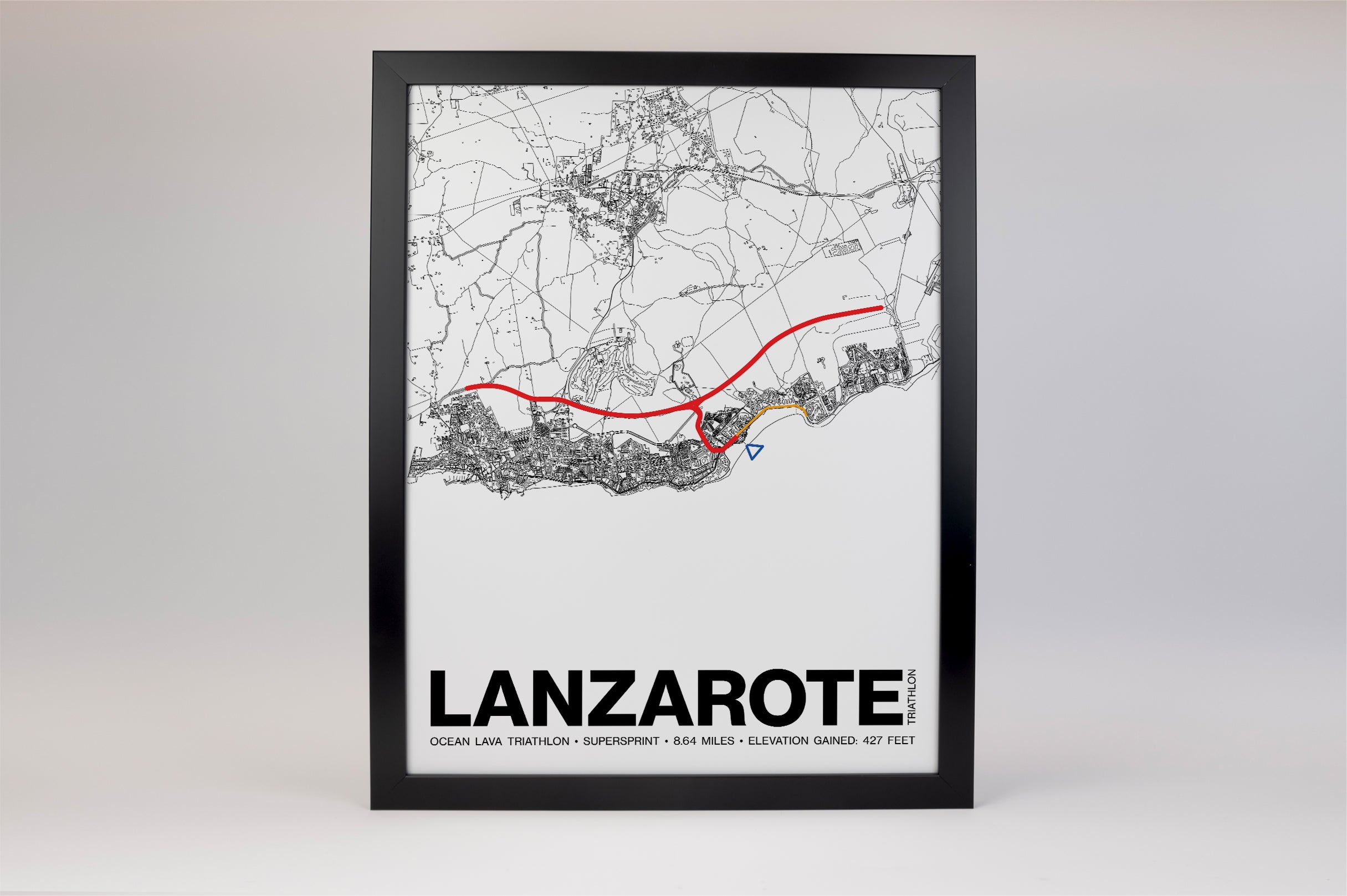 Ocean Lava Triathlon Lanzarote SUPERSPRINT Poster - Grid Style