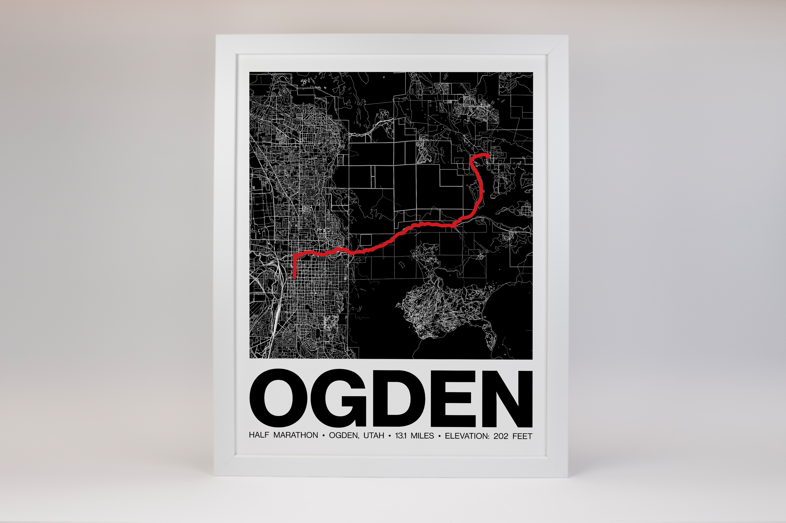 Ogden Half Marathon Poster - Grid Style