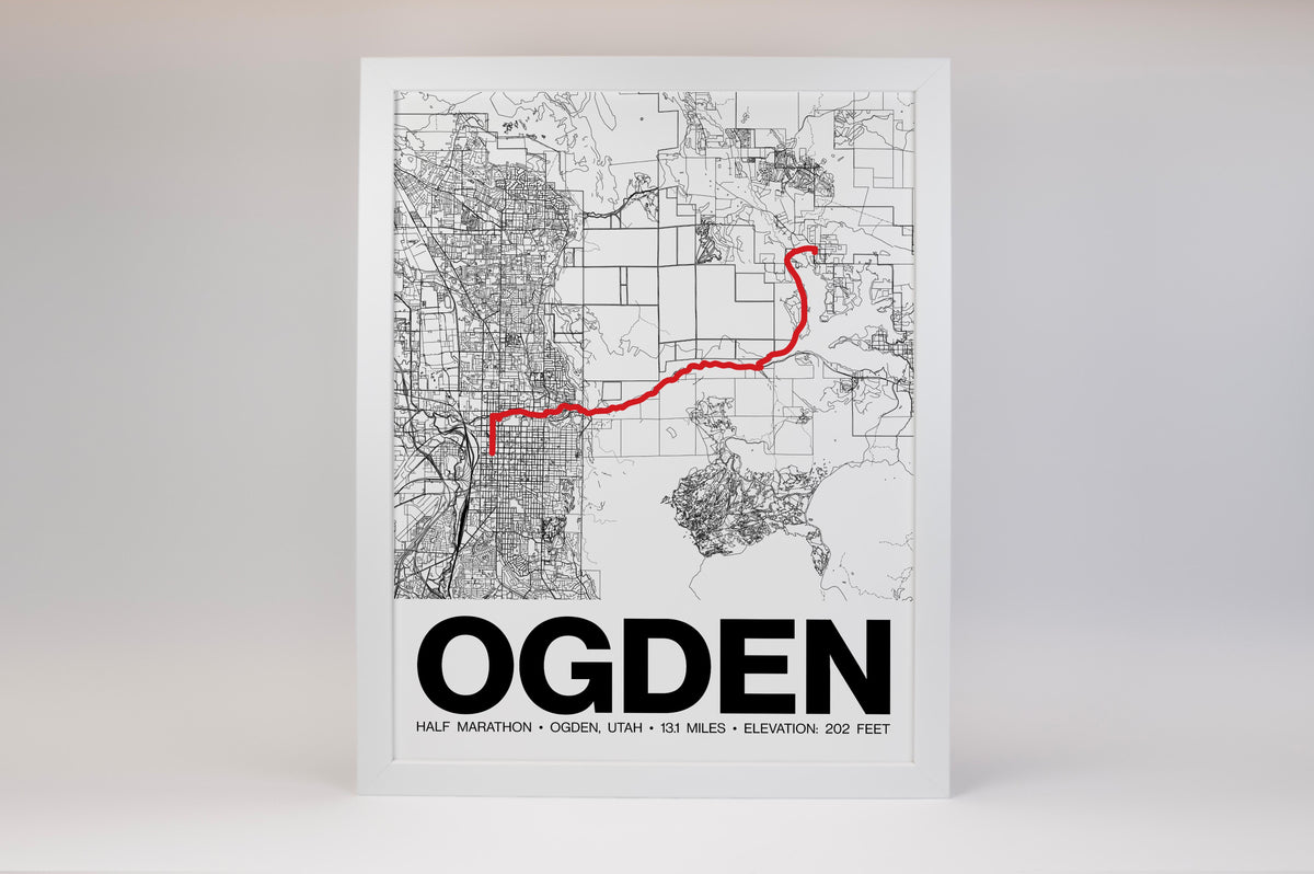 Ogden Half Marathon Poster - Grid Style